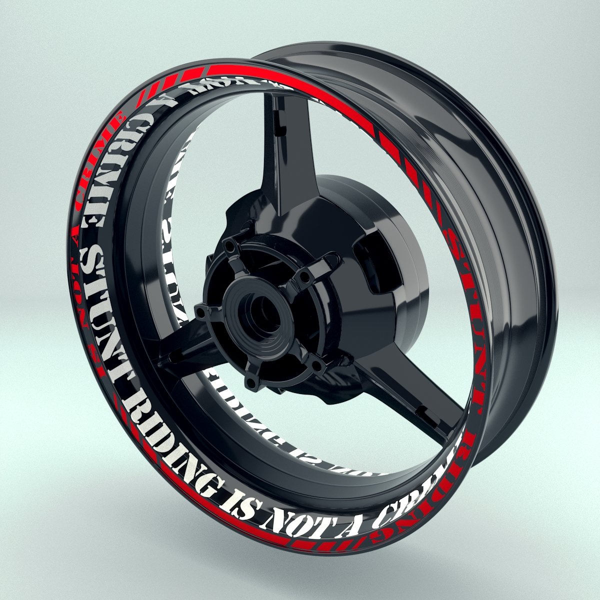OneWheel Felgen-Aufkleber Fürs Motorrad – Komplett-Set Für Vorder- Und Hinterrad, 17 Zoll