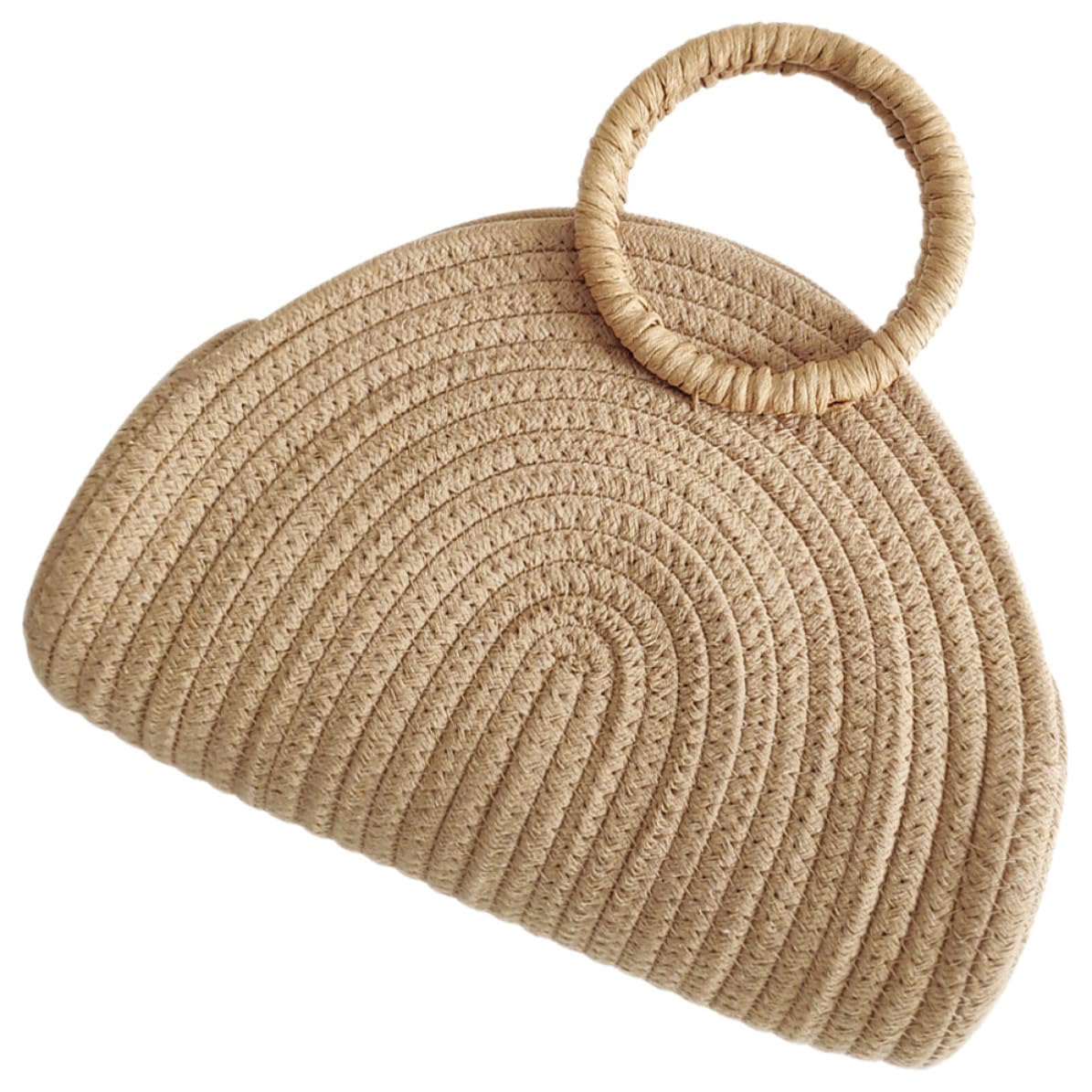Abaodam Borsa a Tracolla Intrecciata in Corda di Cotone Stile Bohemien, Grande Capacità, Portatile la Spiaggia lo Shopping Quotidiano