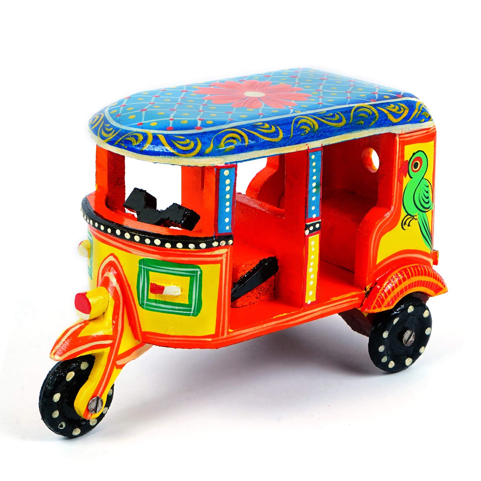 Toolart India Handmade Colorful Push and Pull Toys Wooden Auto Rickshaw (No Battery Required & Color May Vary) (B08LQ58TB2) Amazon Price History, Amazon Price Tracker