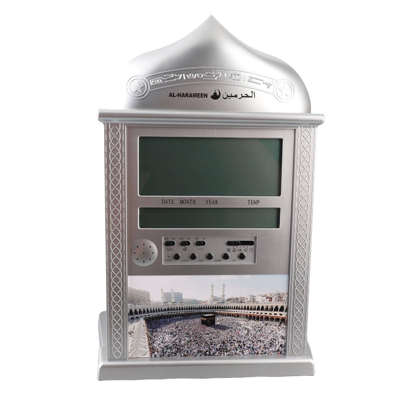 Reloj Azan Digital con Calendario (Plata)