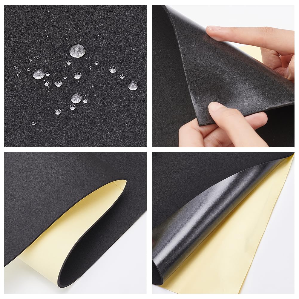 BENECREAT 1mm Thick Self-Adhesive EVA Foam Roll, 78.7x11.8 Inch Black - View #7