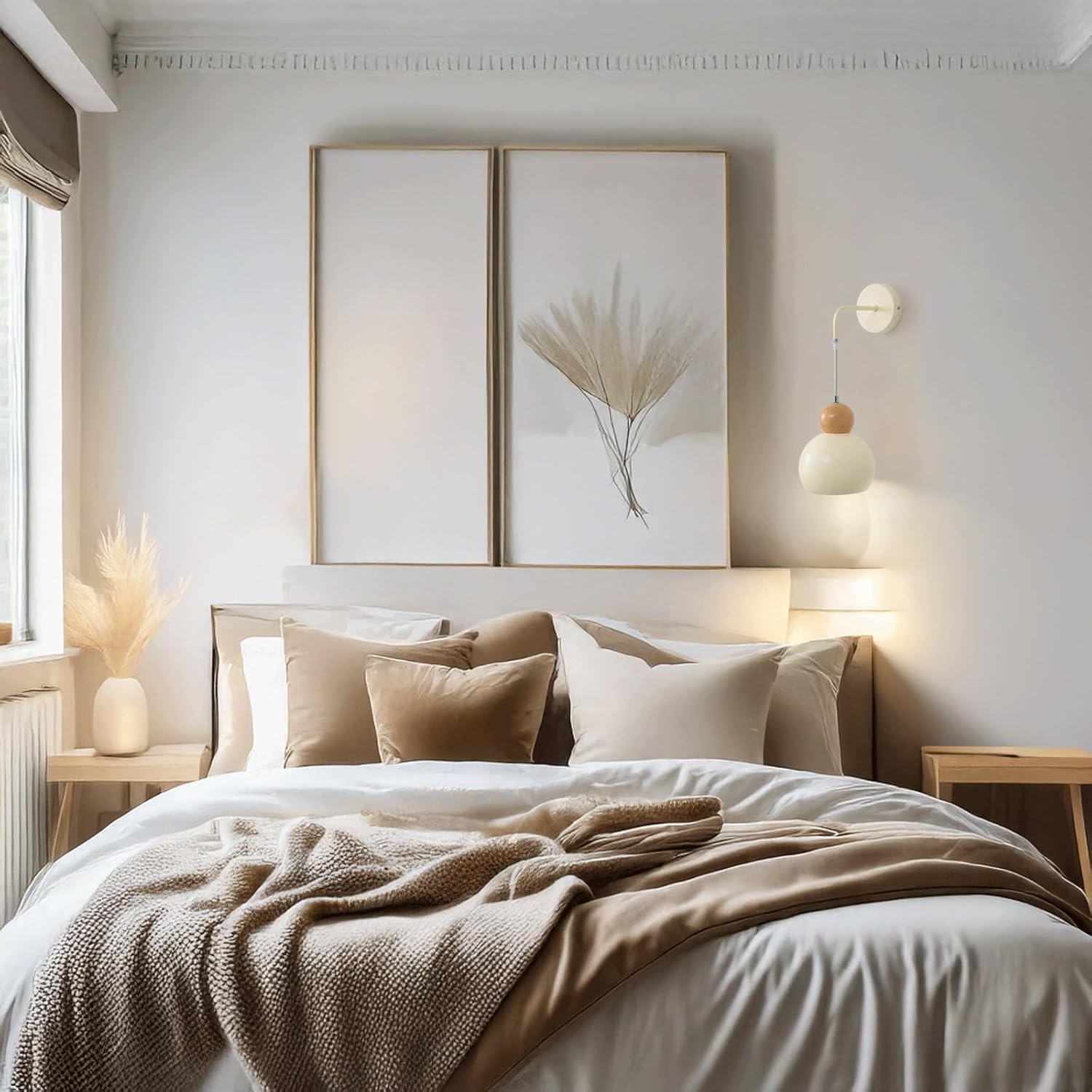 Nordic Modern Wall Sconce Metal Base Curved Arm Globe Shade Single Wall Lamp Bedroom Apartments Restaurant Living Room Lounge Hallway Entryway Café Art Decor Ambient Lighting