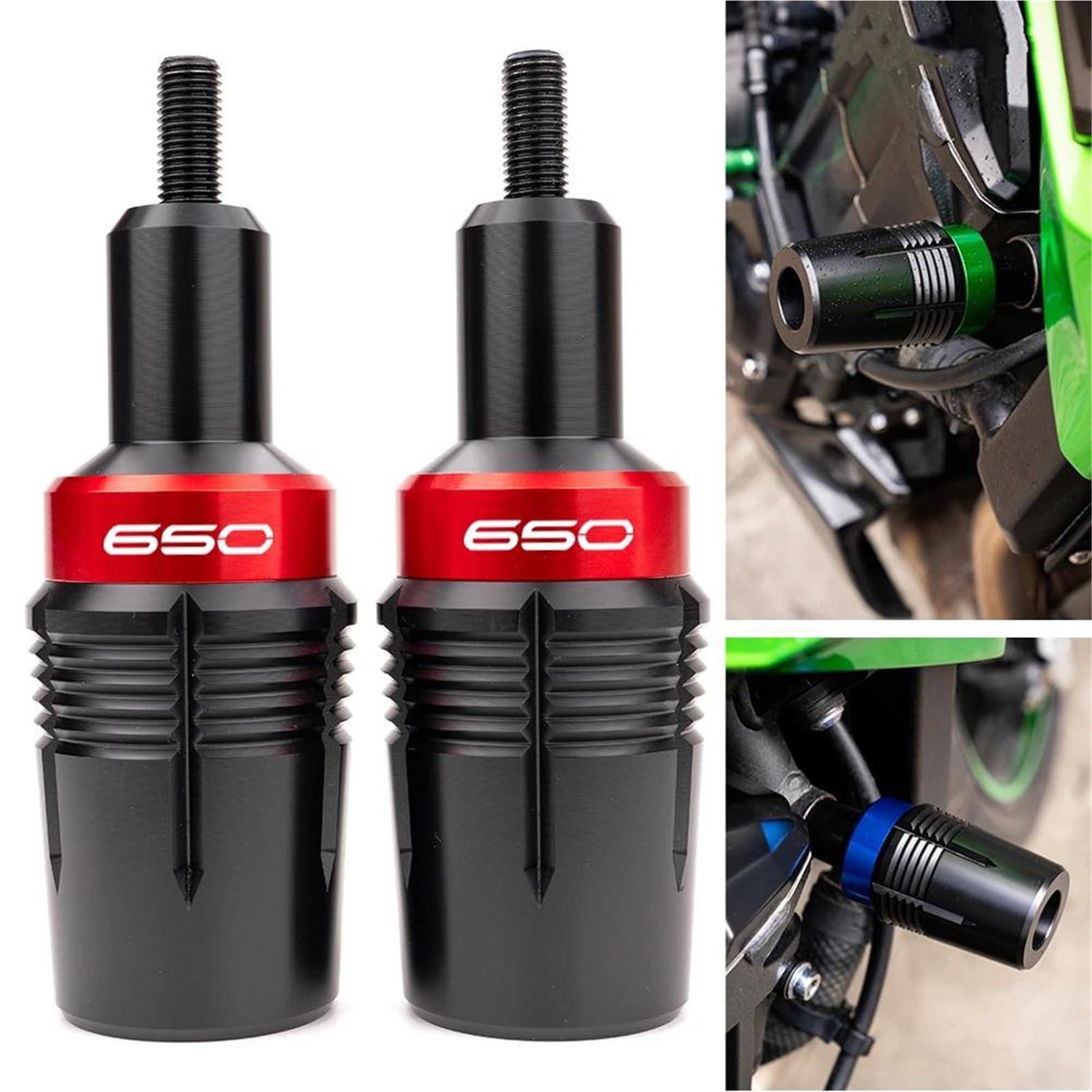 Motor Topes Anticaida Para Kawasaki Para Ninja 650 Z650 Z650RS 2017-2026 Deslizadores Marco Motocicleta Protección Contra Caídas(Gold)