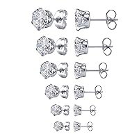 Algopix Similar Product 5 - Jstyle Stud Earrings for Women Mens
