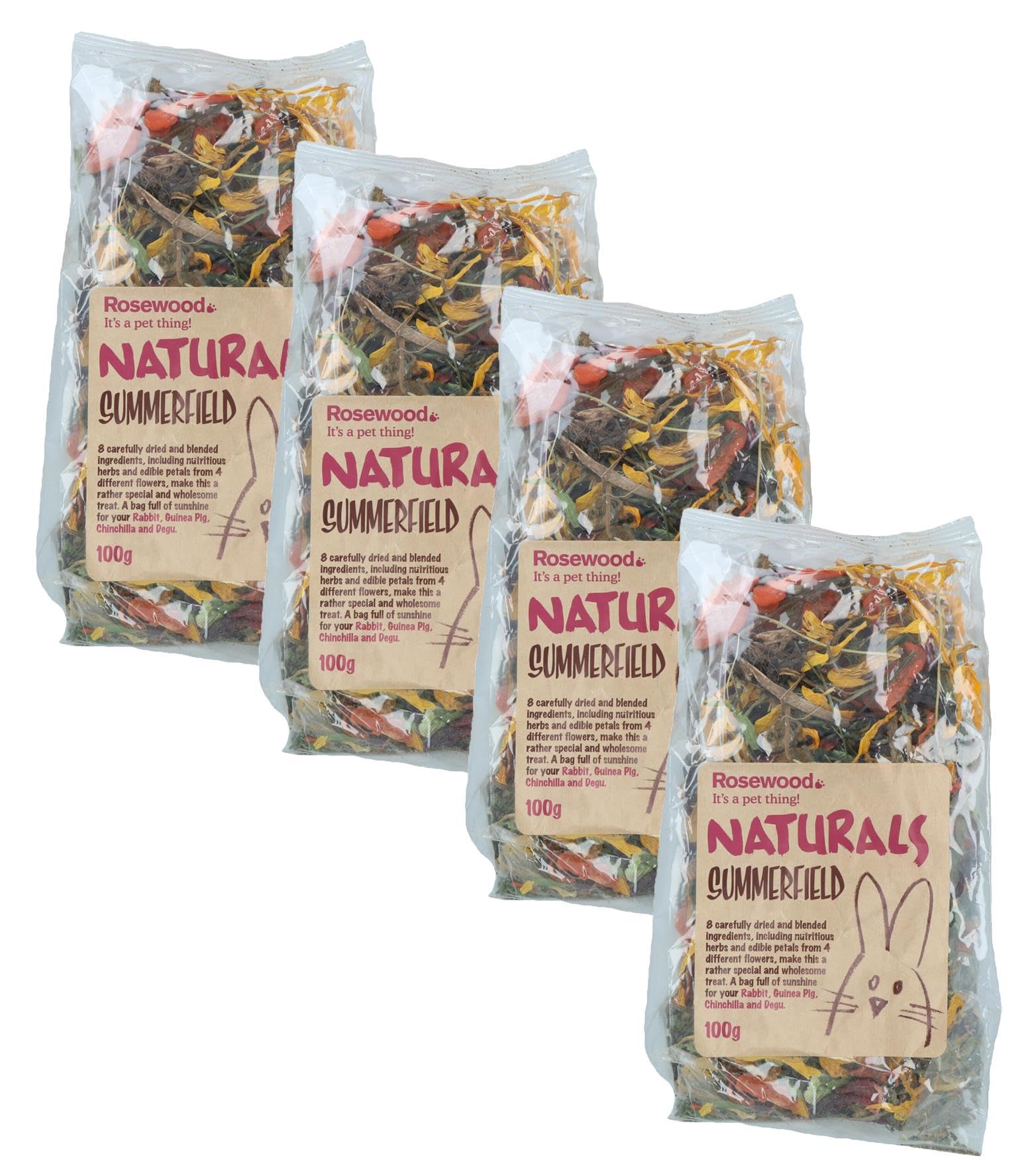 AB Tools 4PK Small Animal Pet Treat Rabbit Guinea Natural Treat Mix Summerfield- 100g — image 1
