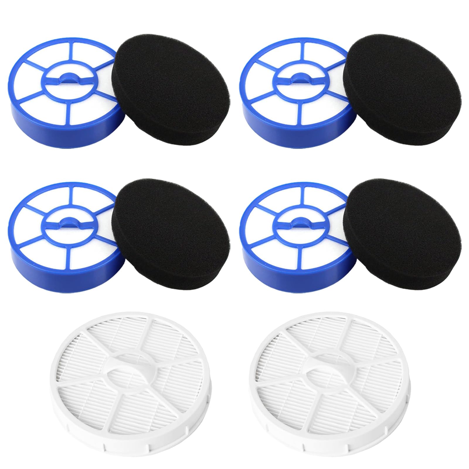 VC3 Filter Replacement Parts for Kärcher VC 3 Vacuum Cleaner Accessories 1.198-125.0, 2.863-238.0 Replacement Filters 2 Replacement HEPA Filters and 4 Dust Container Filters with 4 Special Foam - Pack