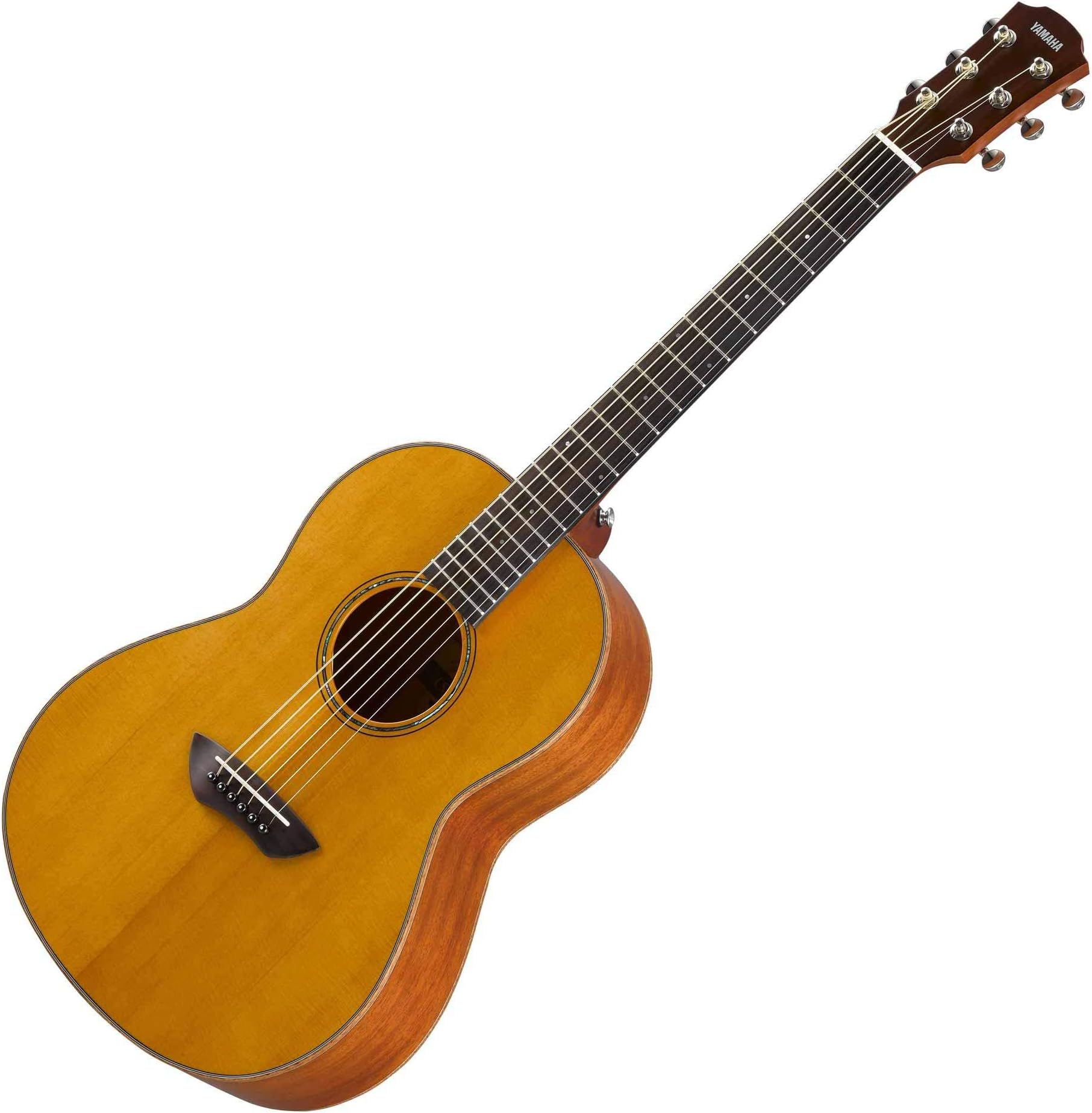YamahaCSF3M Western Guitar - Compact, Practical and Elegant, Acoustic Guitar with a Rich Sound, Whether You’re on the Move or in the Studio, Includes Padded Gigbag, in Vintage Natural Colour, ¾ size