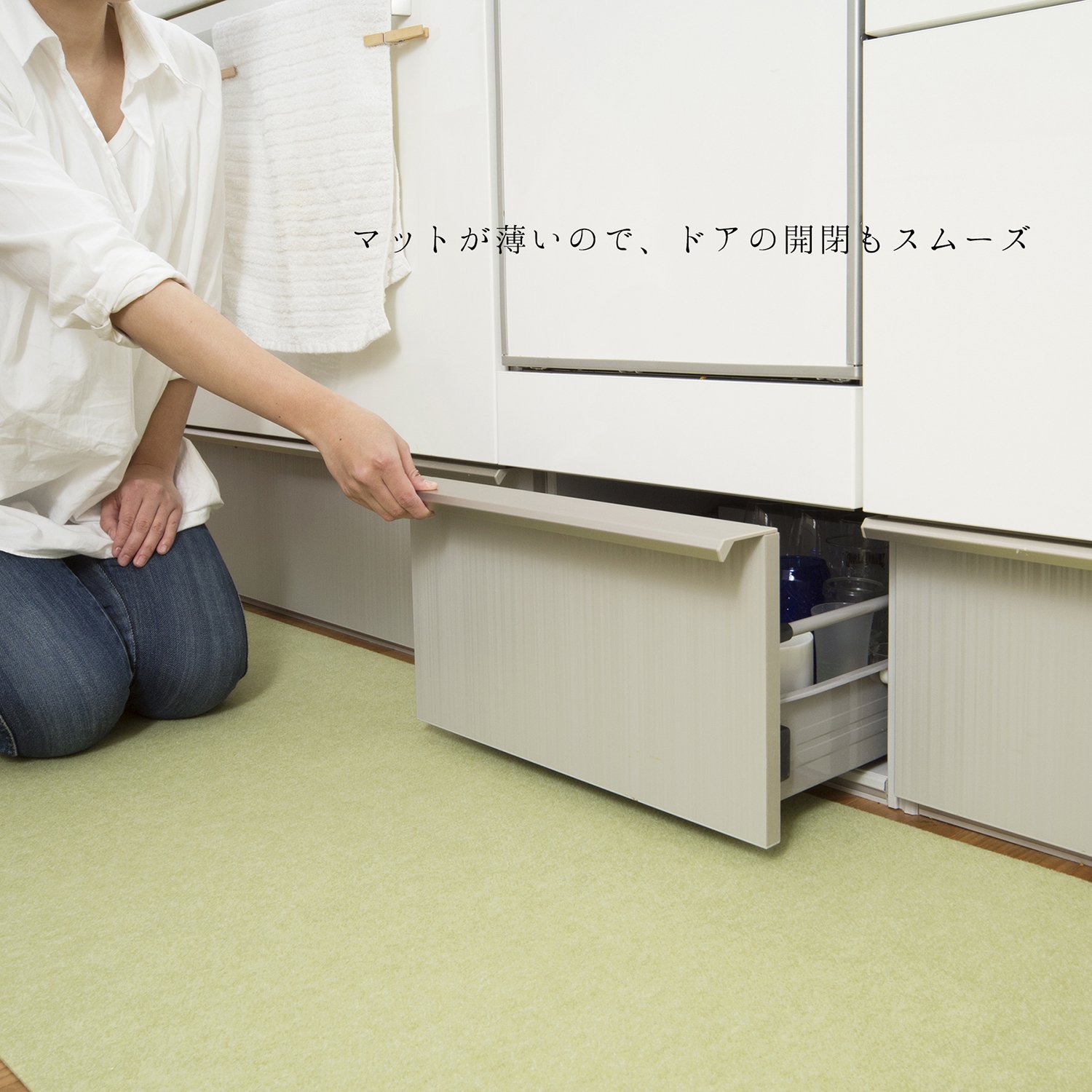 Amazon｜サンコー キッチンマット はっ水 洗える ロングマット 台所