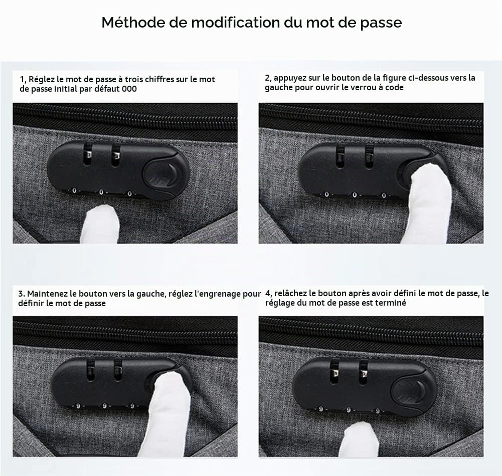 Sac à Dos Ordinateur Portable 19 Pouces Sac à Dos à Roulettes Homme Grande Femmes Capacité Sac a Dos PC Portable avec Chargement USB Sac à Dos Affaires Scolaire Collège