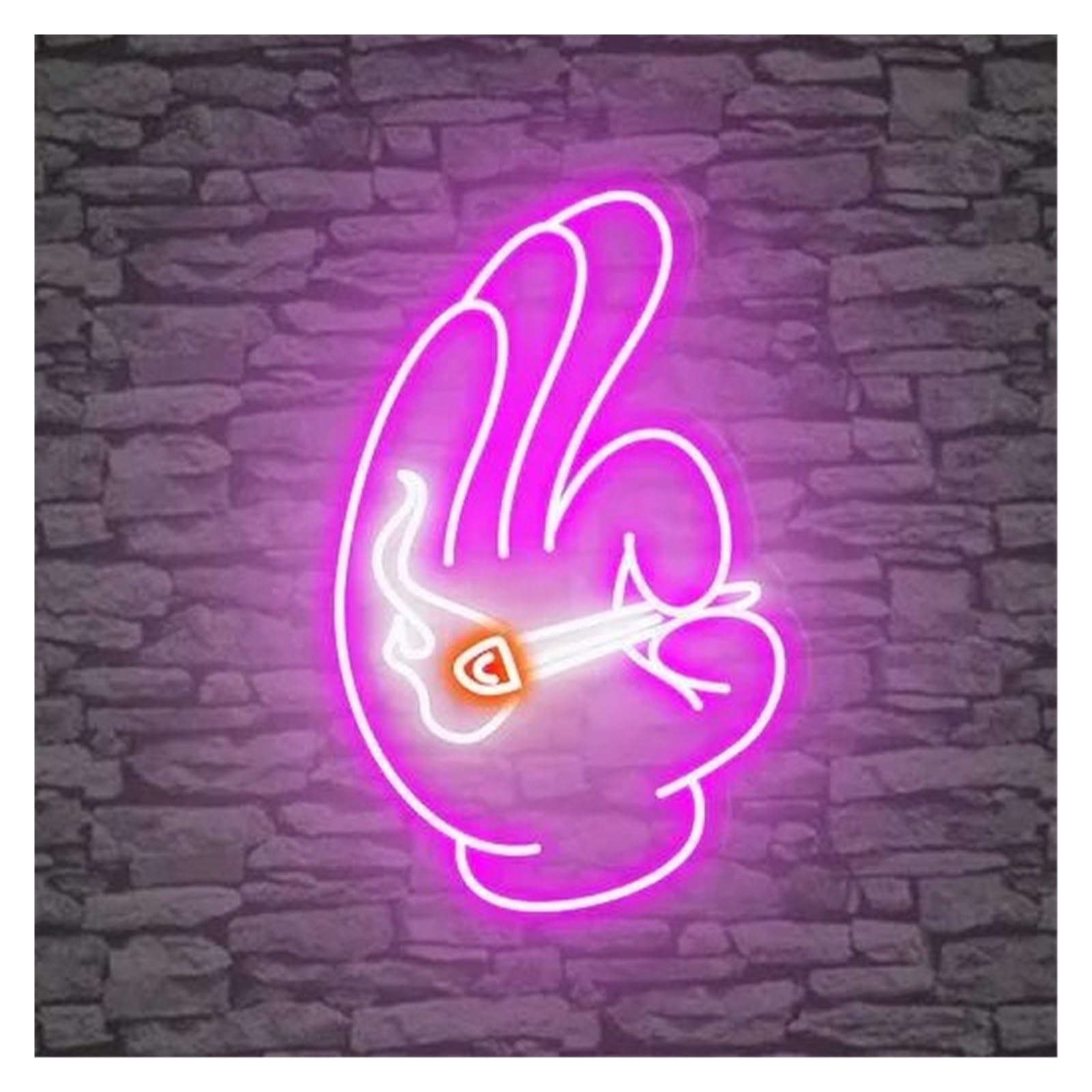 LEMST Signs Lamp Hand Neon Sign Light Dimmable USB Powered Home Bedroom Custom Bar Beer Room Club Wall Hanging Decor 40cmx26cm(A)