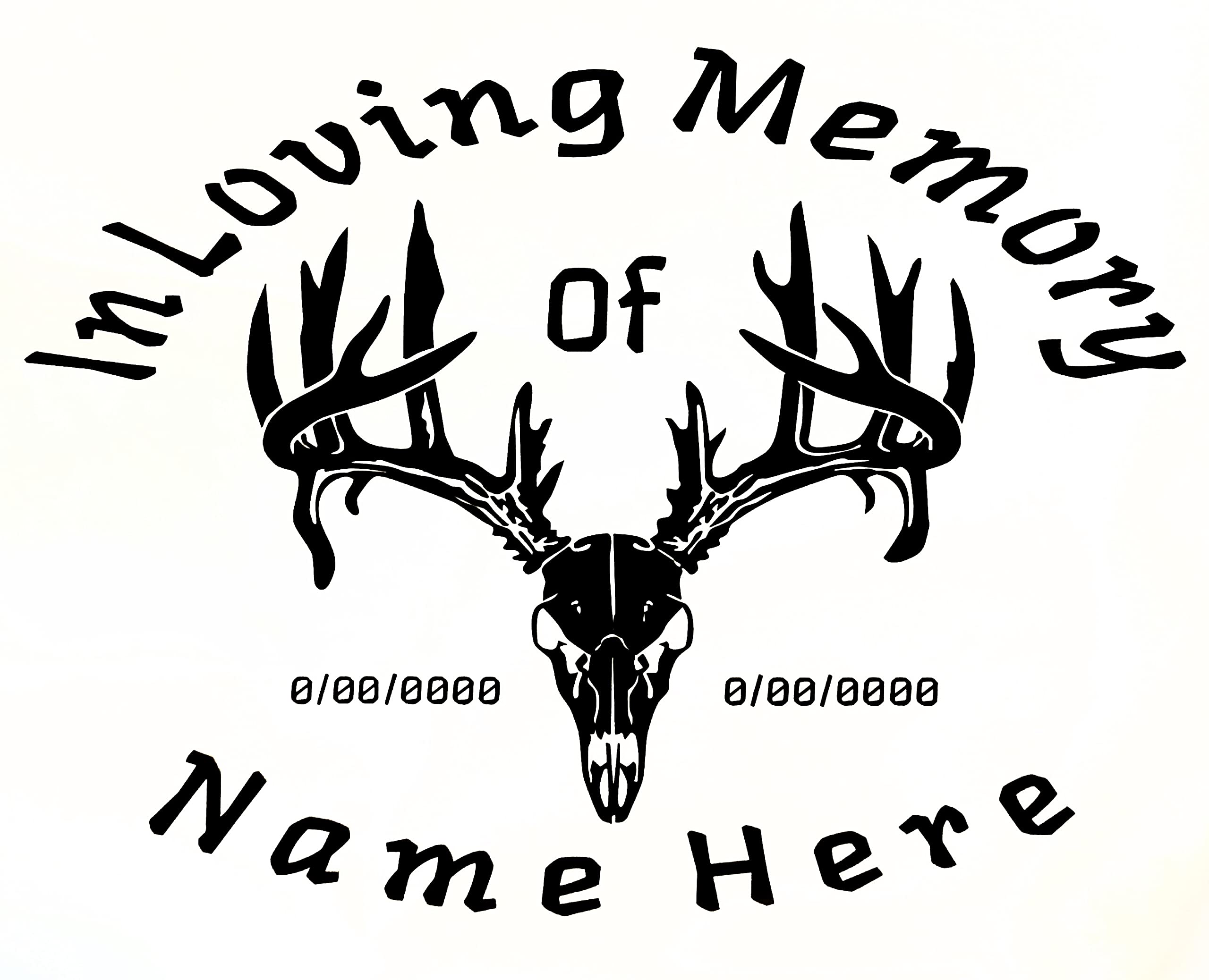 In Loving Memory Deer Decals