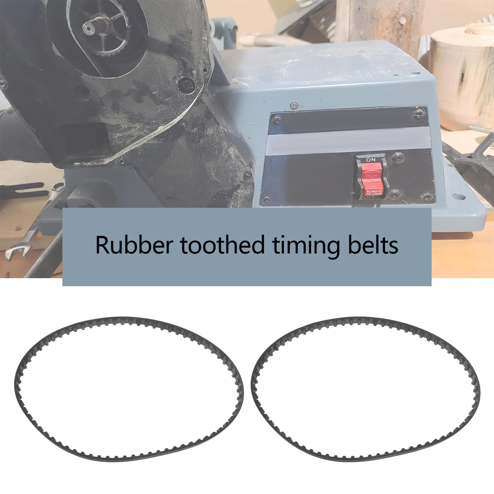VGOL 2pcs 140XL 037 Timing Belt 70 Teeth 10mm Width Rubber Geared Cogged Belt Industrial Toothed Drive Belt 355mm Mechanical Replacement Belts Black - Image 2