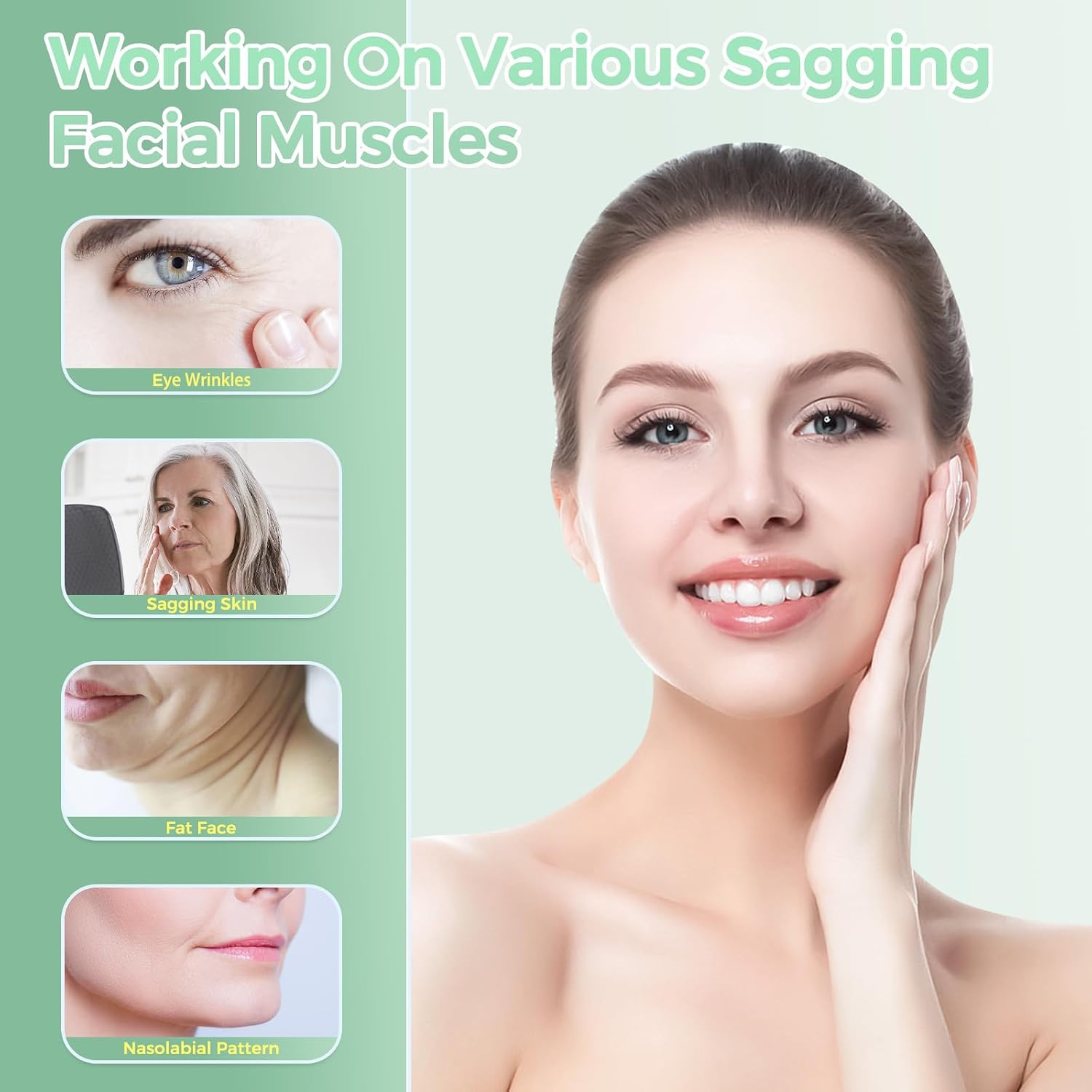 Invisible Face Lifting Tape, 96 Pcs Face Lift Tape, Facelift Tape for Face Invisible with 8 Strings, Facial Lift Strips and Bands for Sagging Skin, Makeup Face Neck Tape for Eyes and Brows