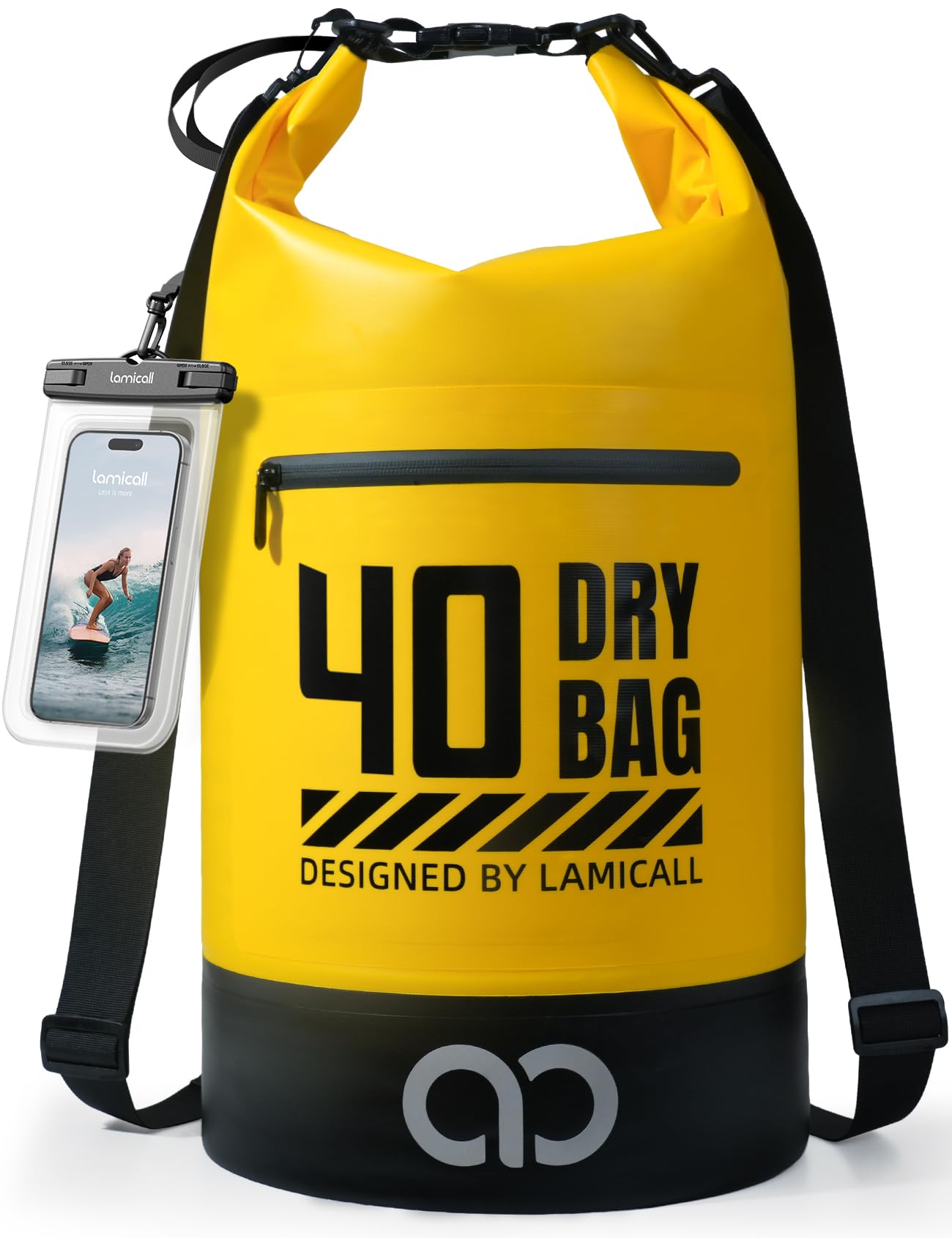 Lamicall Dry Bag, wasserdichte Tasche Beutel, Wasserfester Rucksack Drybag | [Robust & Kratzfest] 5L/10L/20L/30L/40L Waterproof Bag für Wassersport/Strand/Bootsport, Freie 100% wasserfeste Handyhülle