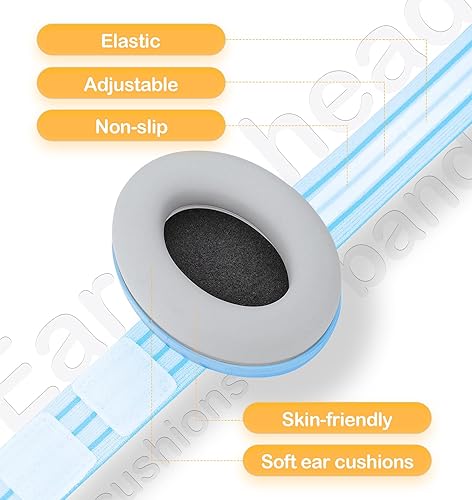 Miniatura 5 de HZ001 - Protección auditiva para bebés, certificado CE y CPC para bebés de hasta 36 meses, con diadema de repuesto, orejeras para bebés, protección