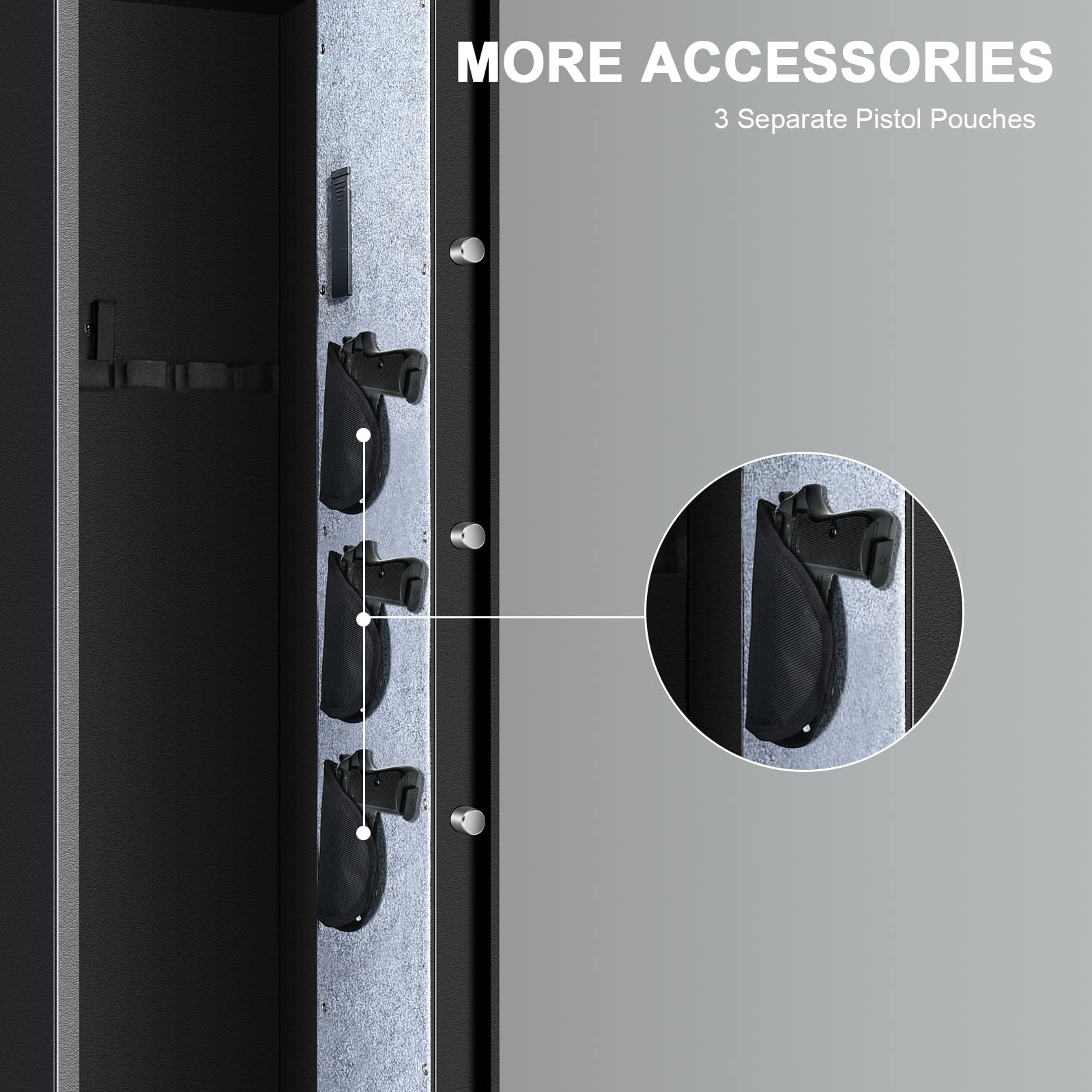 Winzone Large Biometric Rifle Safe Fingerprint 5 Rifle Gun
