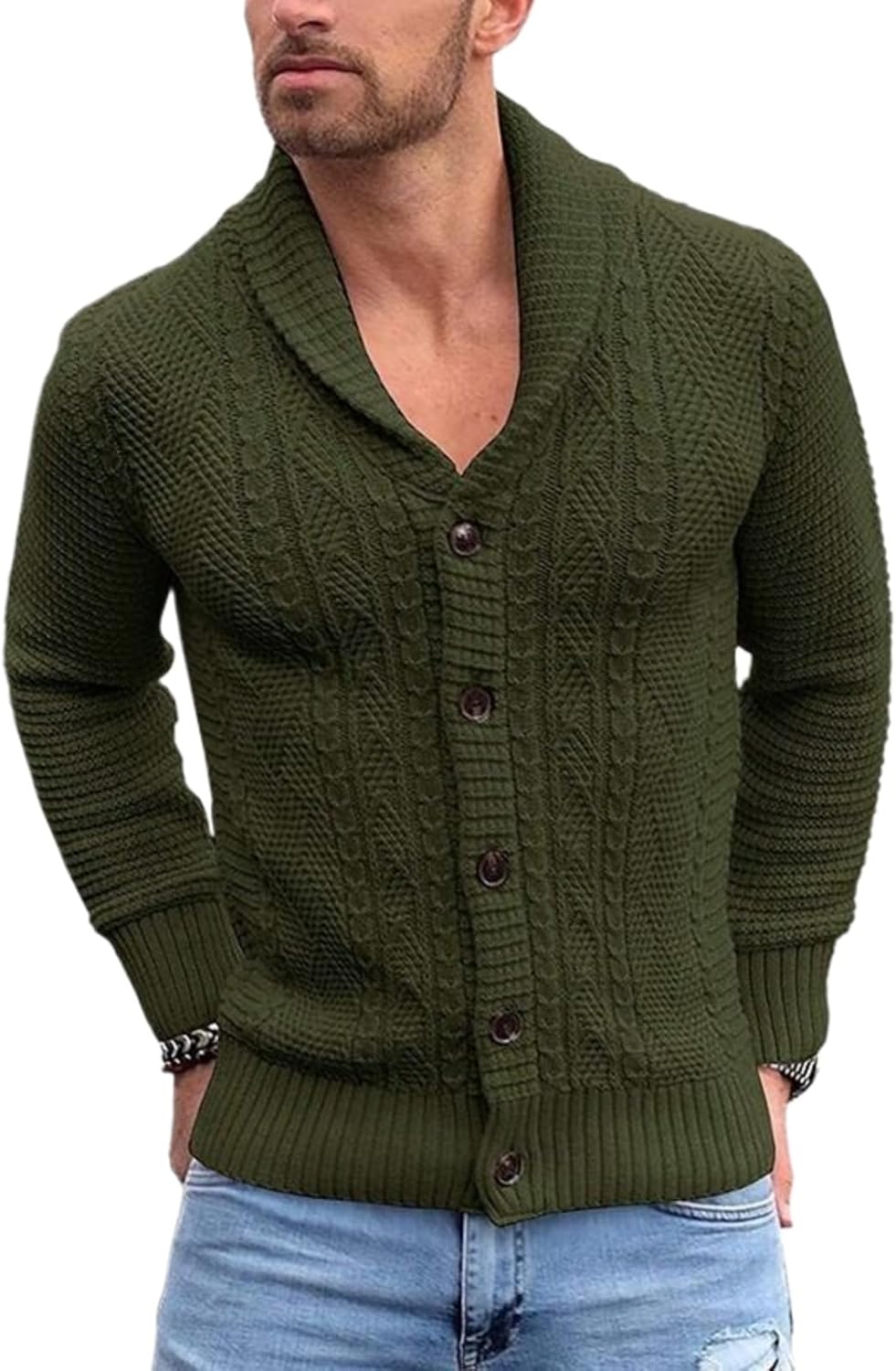 Autumn and Winter Sweater Cardigan Men's Knitted Sweater Jacket