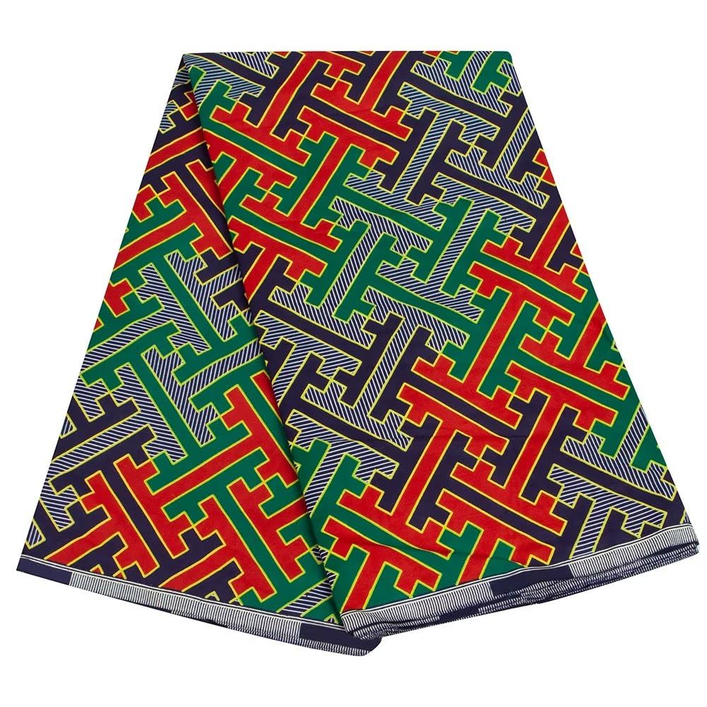 BintaRealWax Geometric Print African Fabric