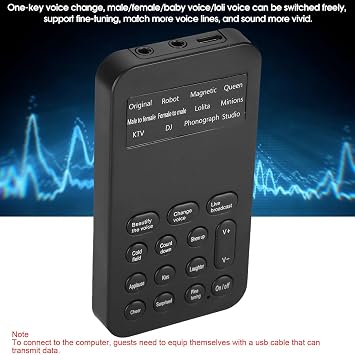 Voice Changer, Universal Mini Sound Card, OneKey Voice Change Support Various Languages VoiceChanging for Mobile Phone Computer
