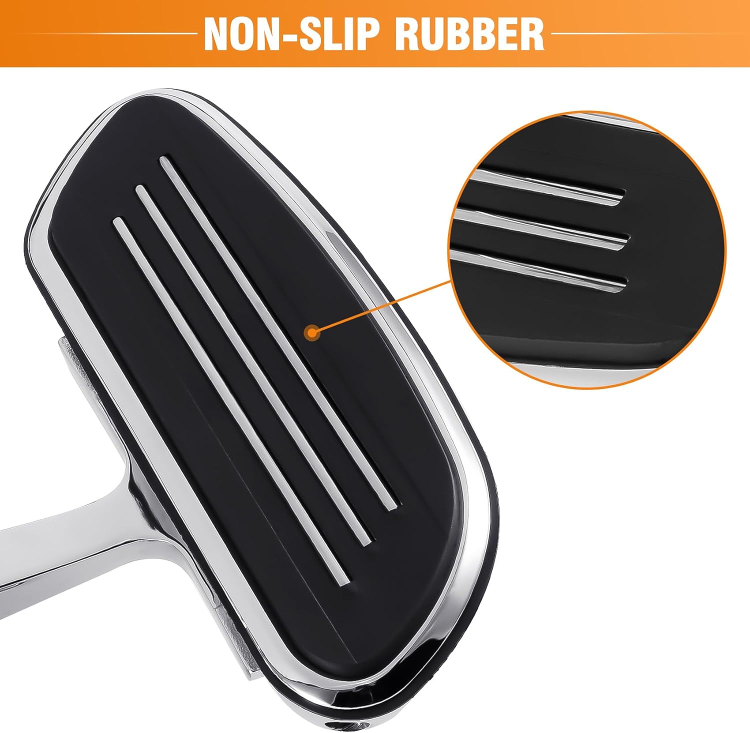 XFMT Motorcycle Chrome Passenger Footboard Floorboard with Mount Bracket For Harley Streamline Style Touring Road King Street Glide Road Glide Electra Glide Ultra Classic 1993-Later