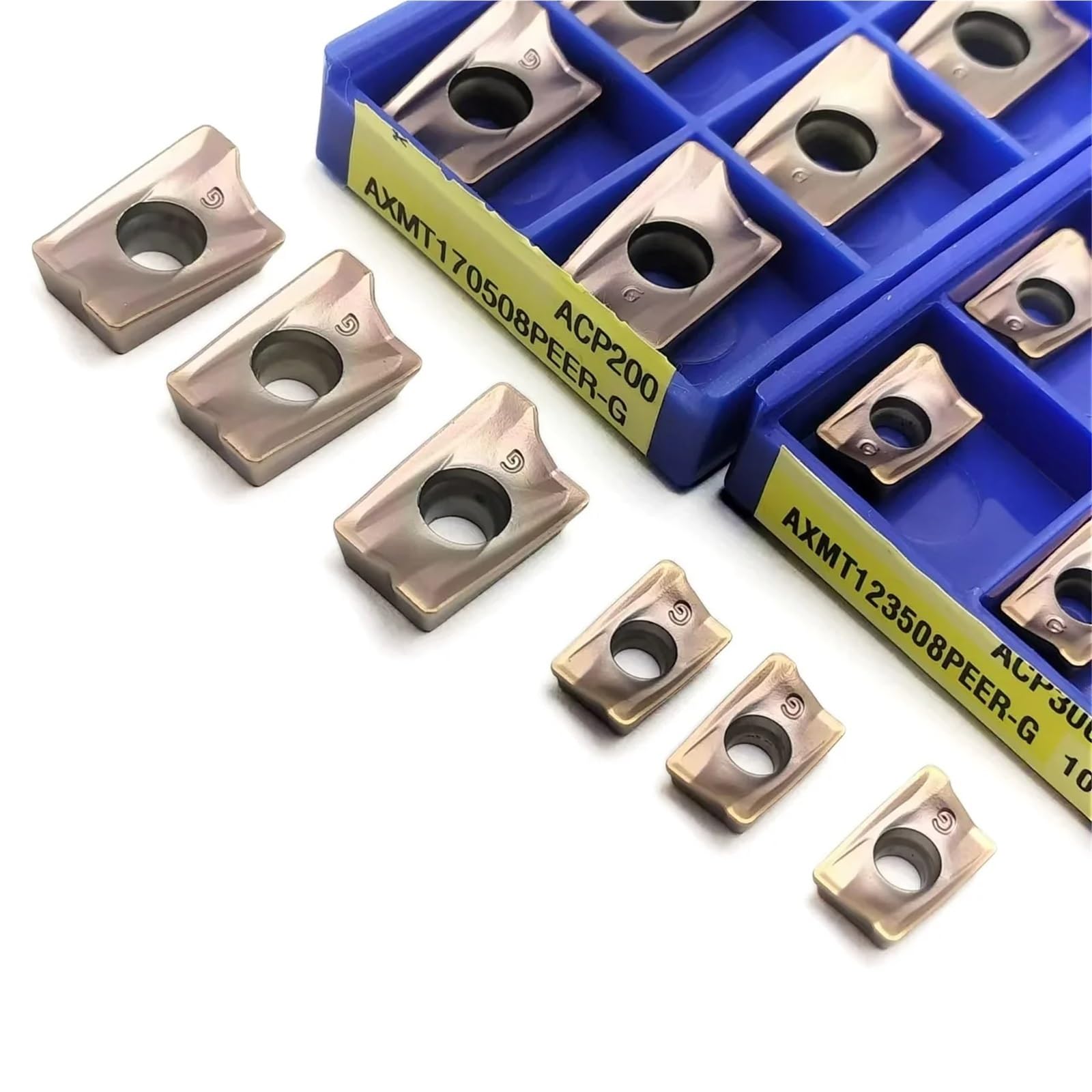 AXMT123508PEER-G ACP300 AXMT170508PEER-G ACP200 Inserti Per Fresatura E Tornitura In Metallo Duro AXMT123508 AXMT170508 Utensili Per Tornio(170508PEER-G ACP200)