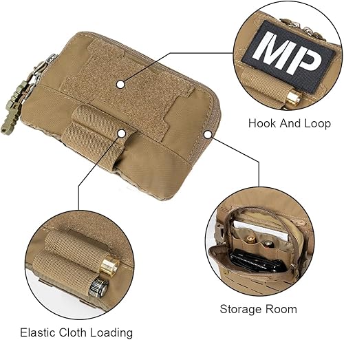 Miniatura 4 de TOPTACPRO Bolsa táctica MOLLE para panel de administración, bolsa de pecho pequeña para chaleco táctico JPC2.0 AVS CPC MOLLE System Gun Belt 500D