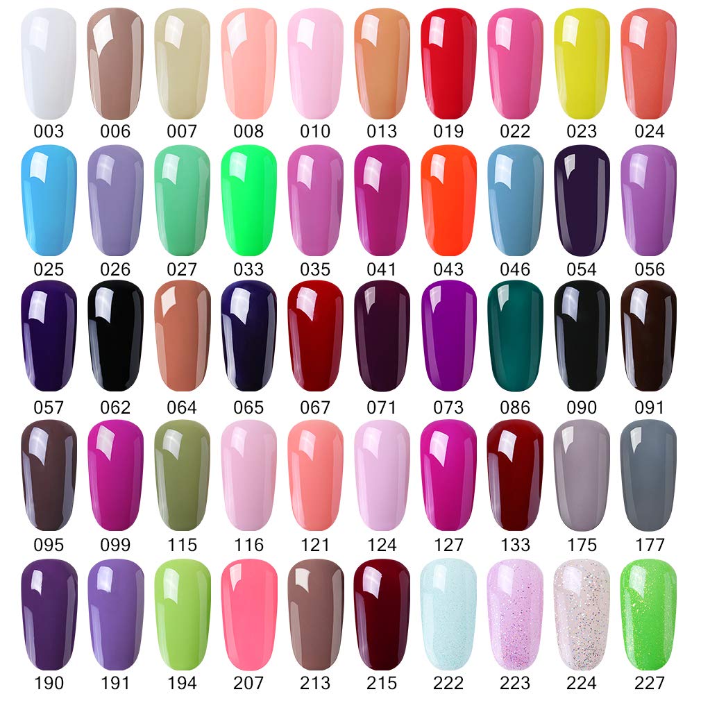 Elite99 (Pick Any 6 Colors + Top Base Coat Set) Soak Off Gel Nail Polish Maniure Set Nail Art Decoration 7ML