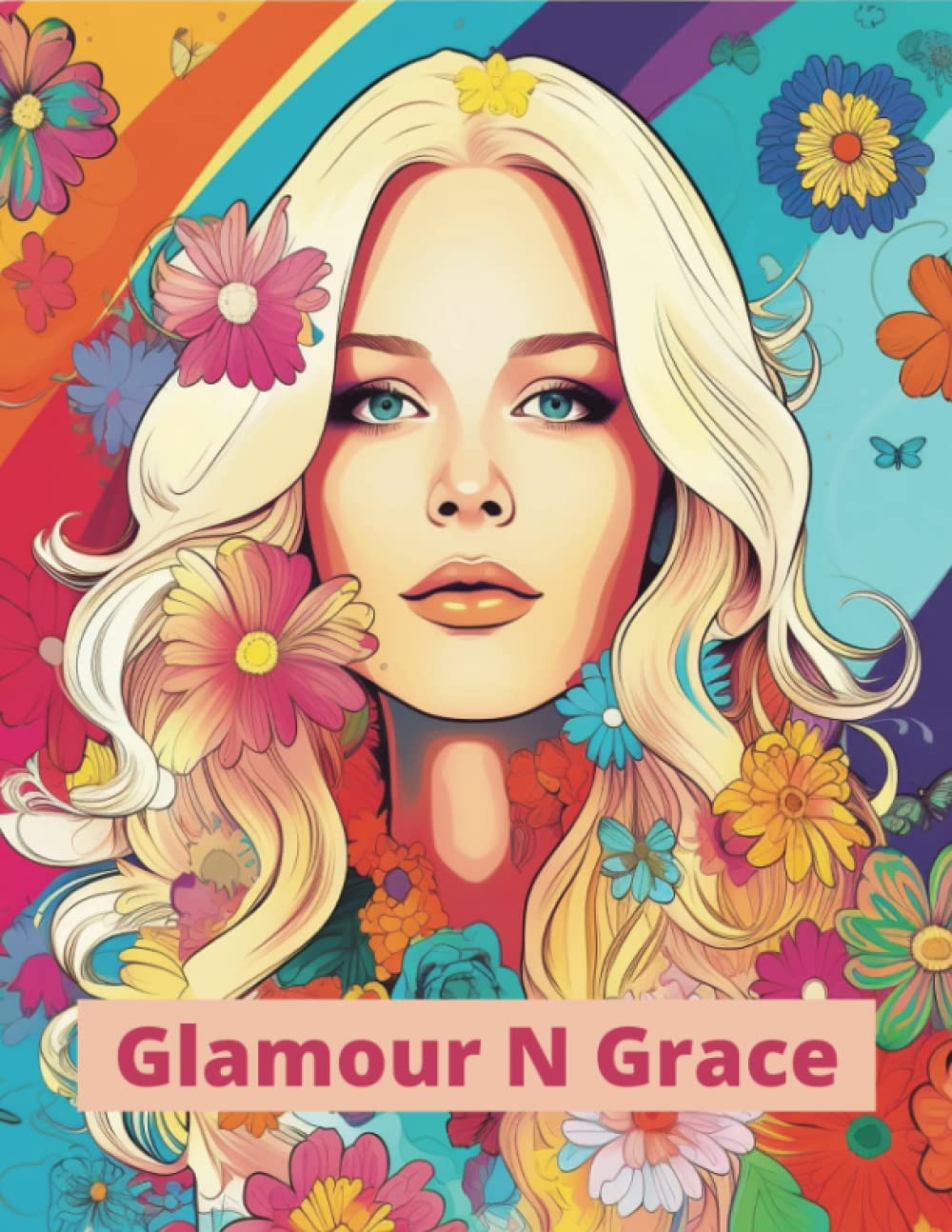 Glamour N Grace: Adult Coloring Book for Woman Creativity: Coloring Books For Adults Relaxing Coloring Stress Free Relieving Book Hours Of Drawing 8.5x11 with 25 pages