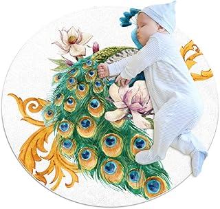 TIZORAX - Felpudos para interiores, lavables, absorbentes y antideslizantes, diseño de rococó, color dorado, Tejido de poliéster, Varios Colores, 80x80cm/31.5x31.5IN