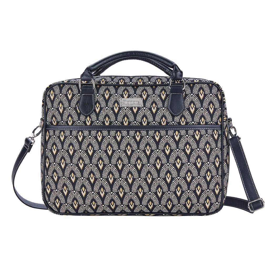 Tapestry Laptop bag 15.6 computer messenger bag briefcase for Women with Luxor Art Deco Style