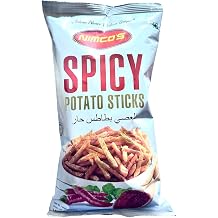 Nimco's Spicy Potato Sticks 6.34oz Pack of 2- Authentic Karachi Spicy Sticks by Nimco - Premium Quality Snack with Bold Flavors - Perfect Pakistani Snacking Experience - Bursting with Spices