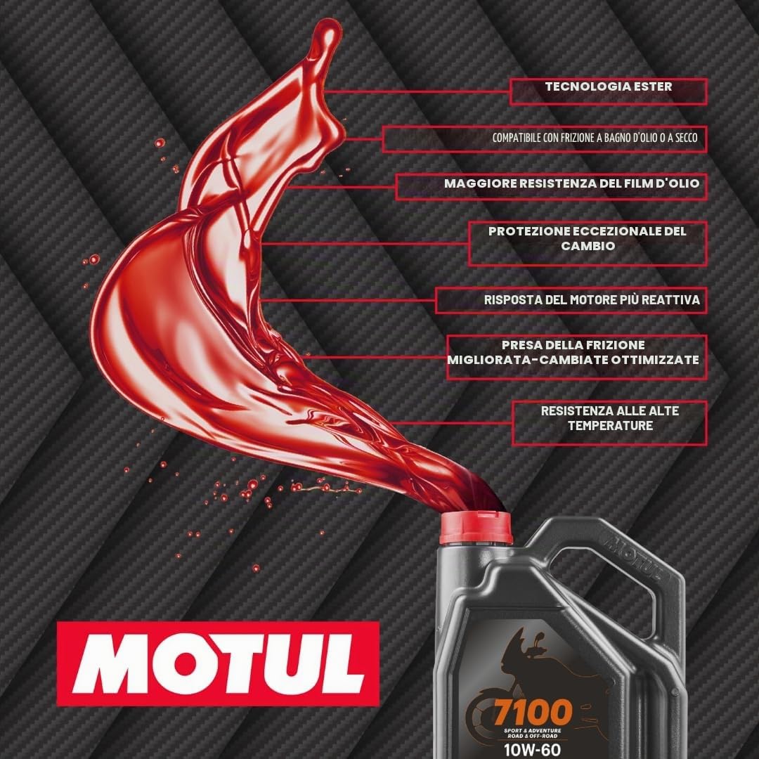 Motul 104101 7100 4T 10W-60, 4 L