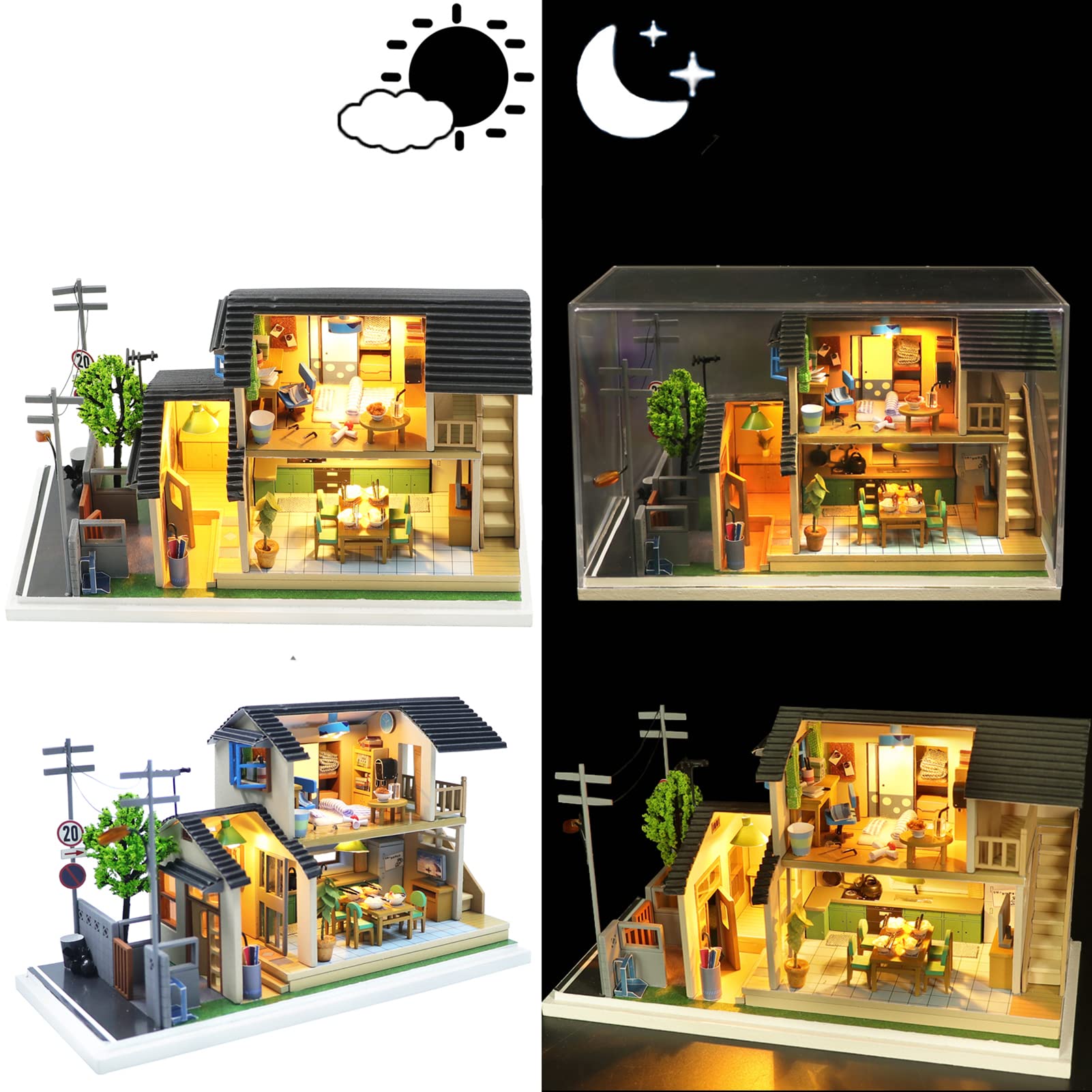 Amazon | Spilay 1/24 DIY 木製 ミニチュア ドールハウス 手作りキット