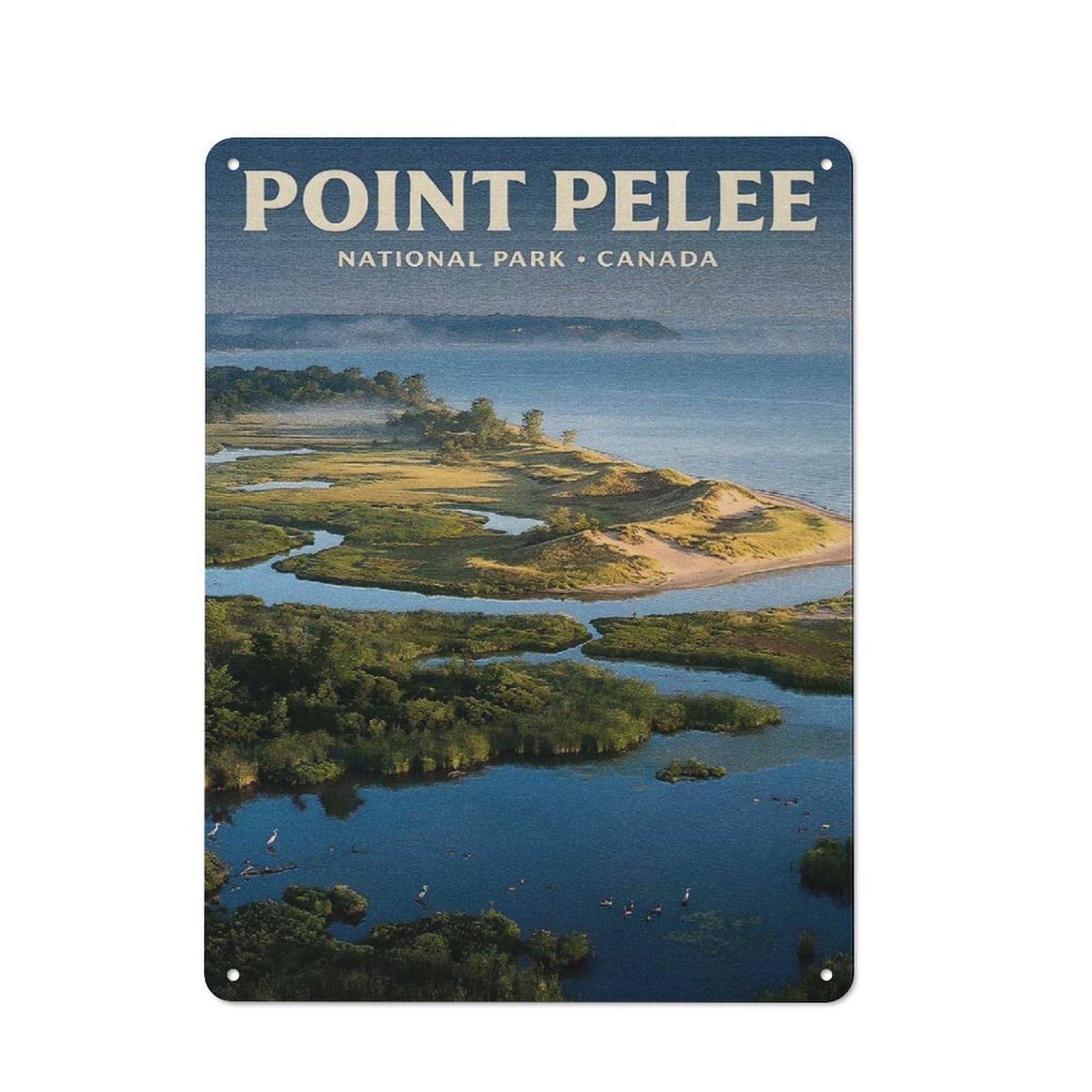 Junmoney Style-21 Point Pelee National Park Canada Tin Wall Sign 40X30cm, Loft Style Industrial Wall Decor For Loft, Studio, Office Or Creative Room
