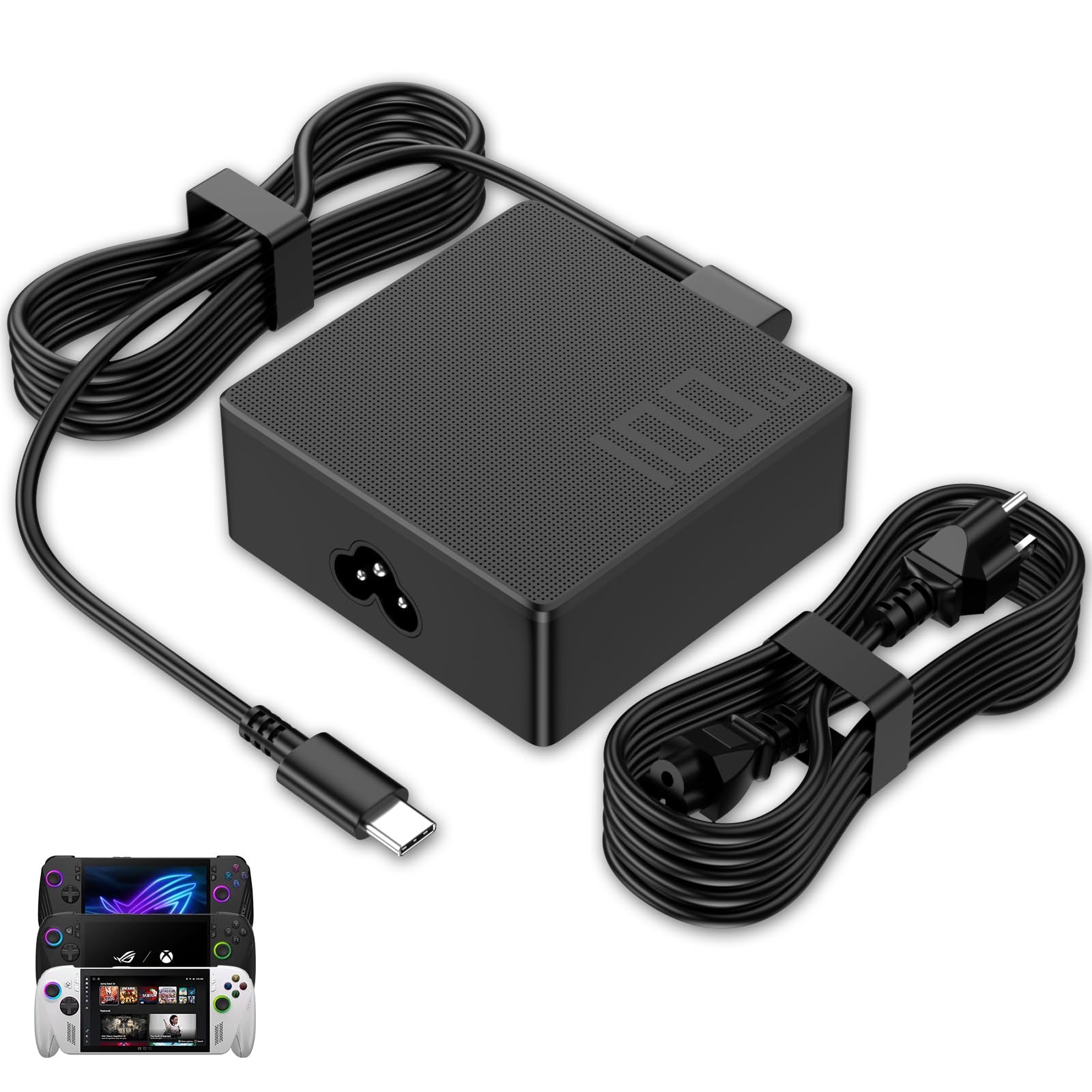 Cargador USB C de 100 W para Asus ROG Ally X Z1 Ally Dock ROG Flow X13 Z13 GV301 GV302 GZ301 ZenBook Duo Zephyrus G16 GU605 G14 GA403 Strix G18 G16 Scar 16 18