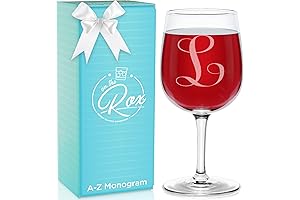 Monogrammed Gifts for Wine Lovers: Elegant Personalized & Engraved Stemmed Red Wine...