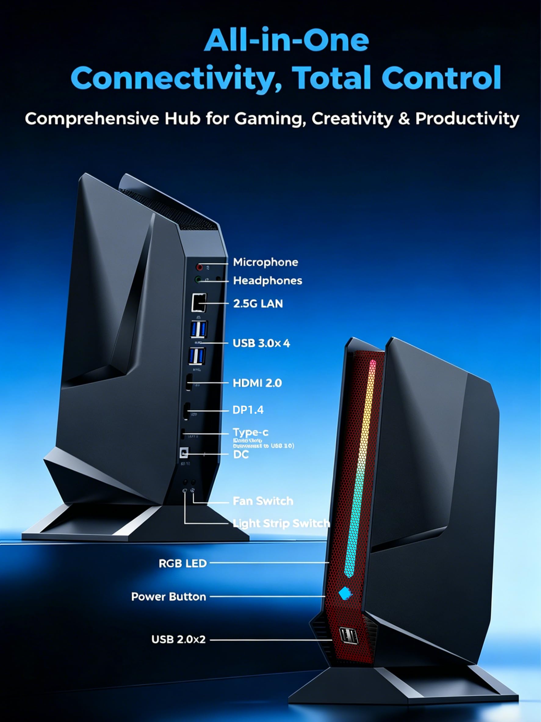 topgro ミニPC i7-13700H RTX4060Laptop TOPGRO Mini PC para jogos T1-Pro Core i7-13700H/RTX4060 8G GDDR6
