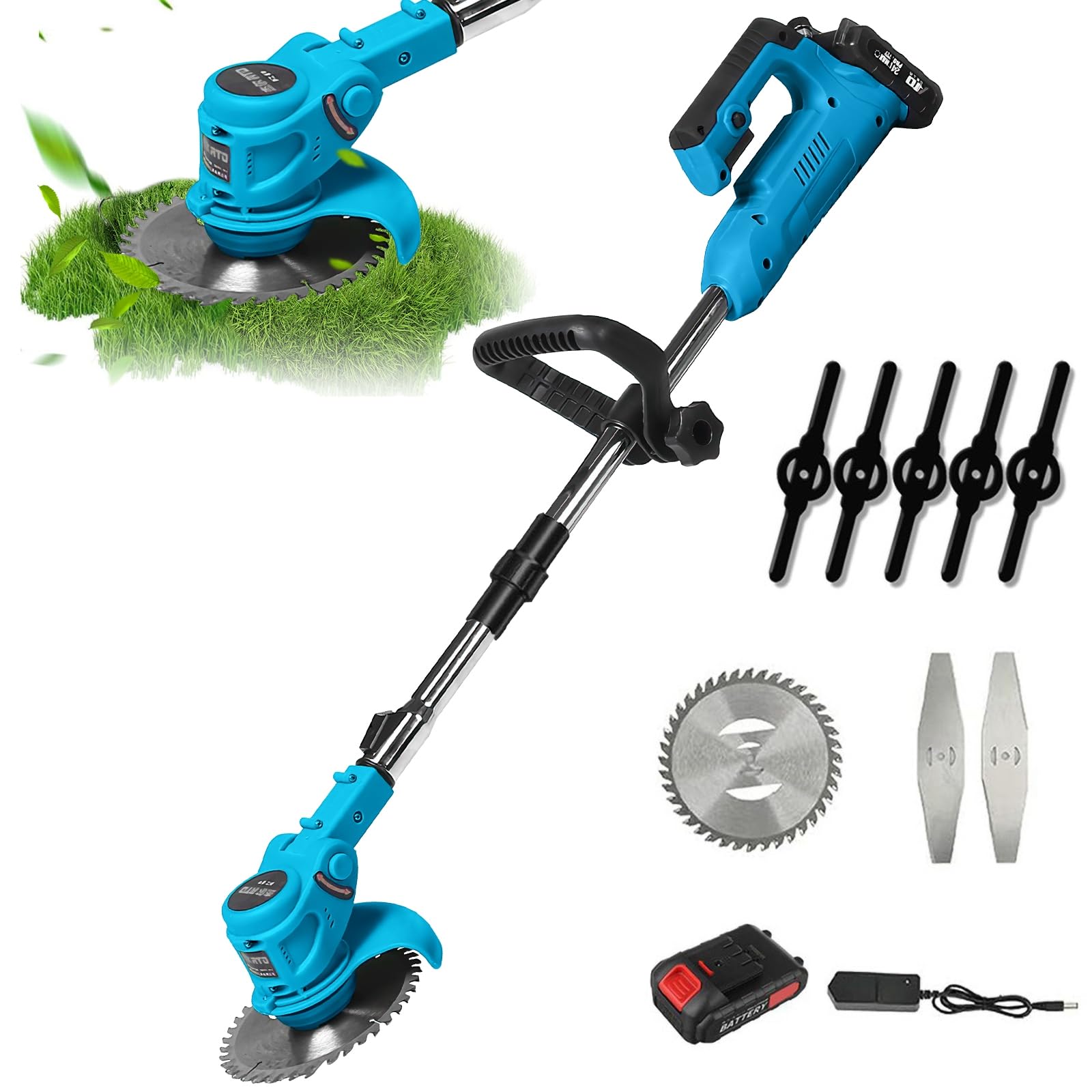 Tagliaerba A Batteria 21V - Senza Batteria, Leggero E Maneggevole, Per Piccoli Giardini E Bordure - Foto 10