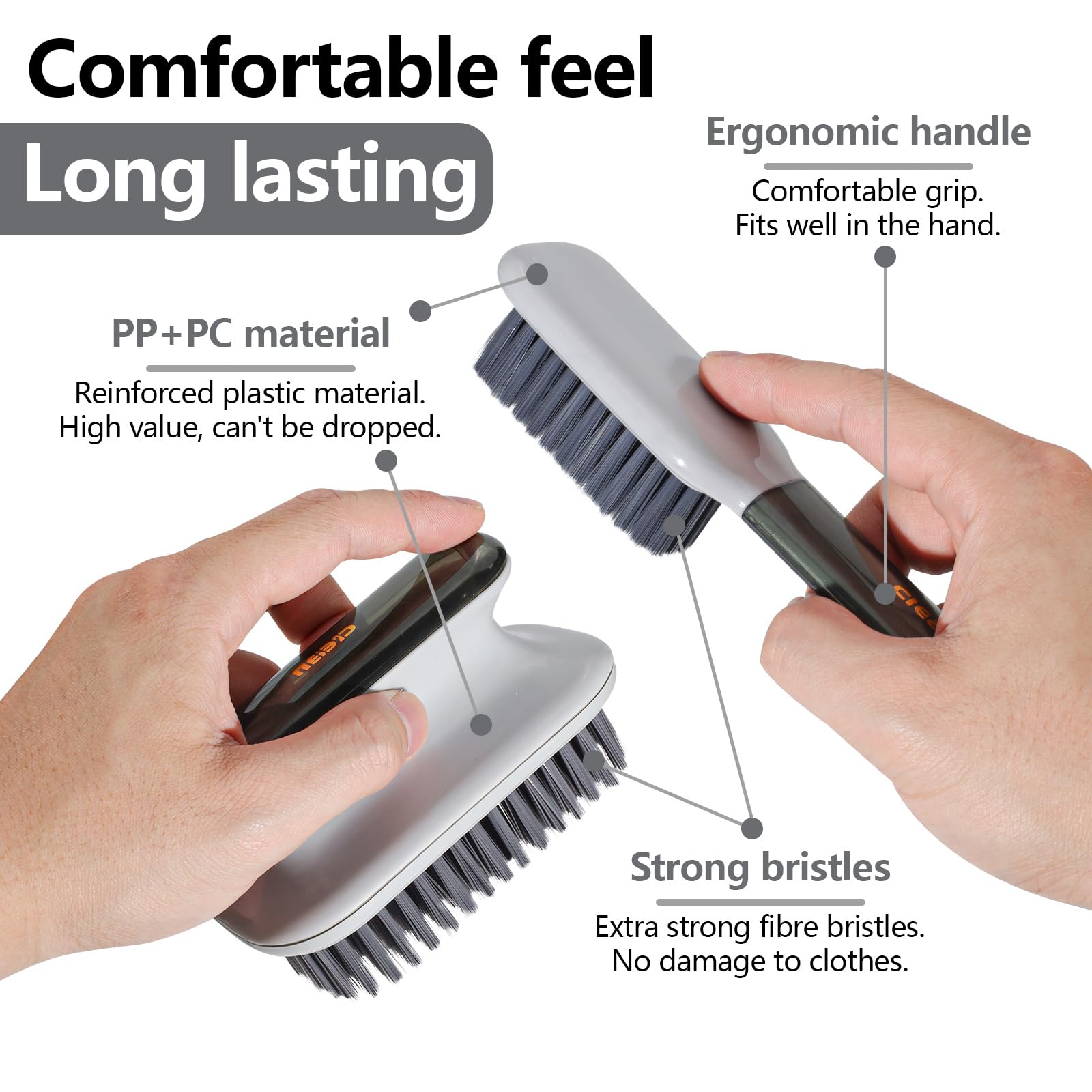 Lot De 2 Brosses De Toilette En Silicone, Avec Support Mural, Avec Long