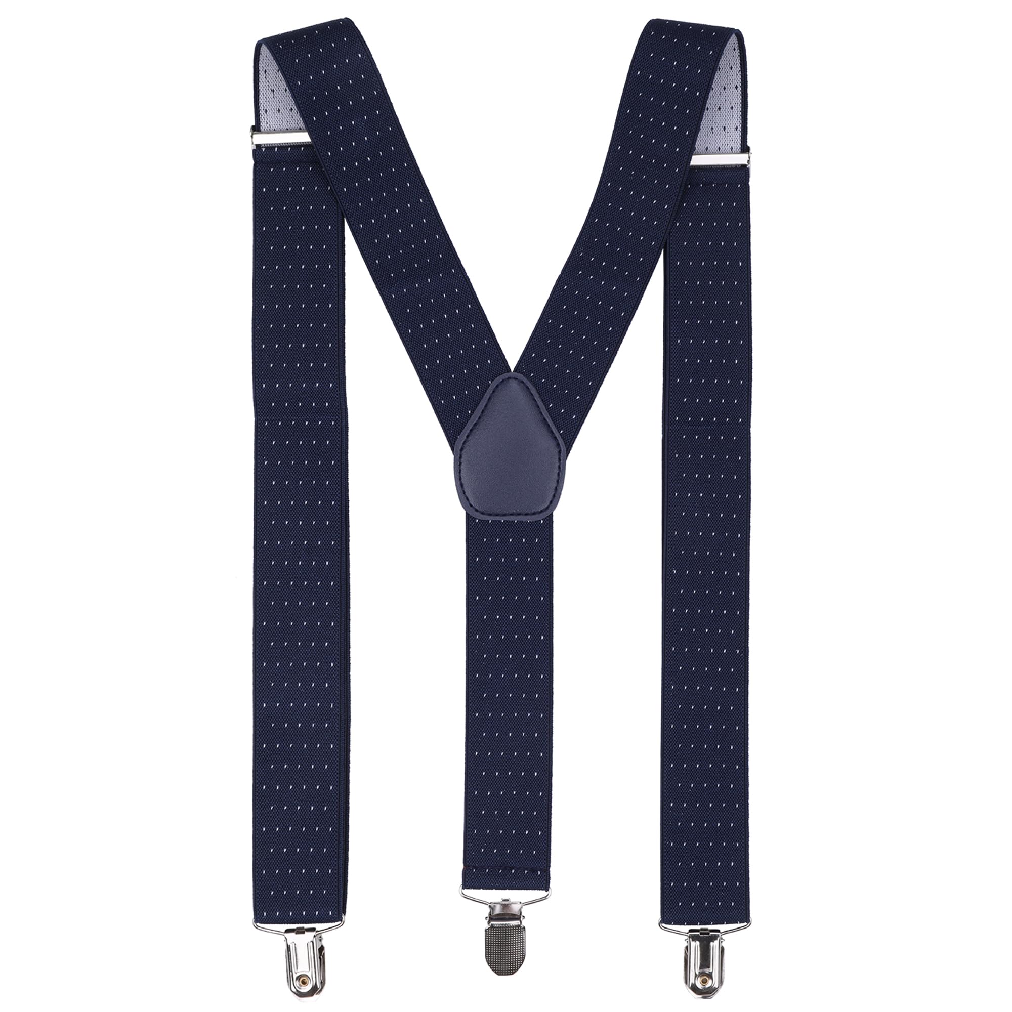 Trimming Shop Men's Suspender Braces - Adjustable Elasticated Suspenders with Strong Metal Clips - Fashion Accessory for Parties, Weddings, Casual, Formal Events