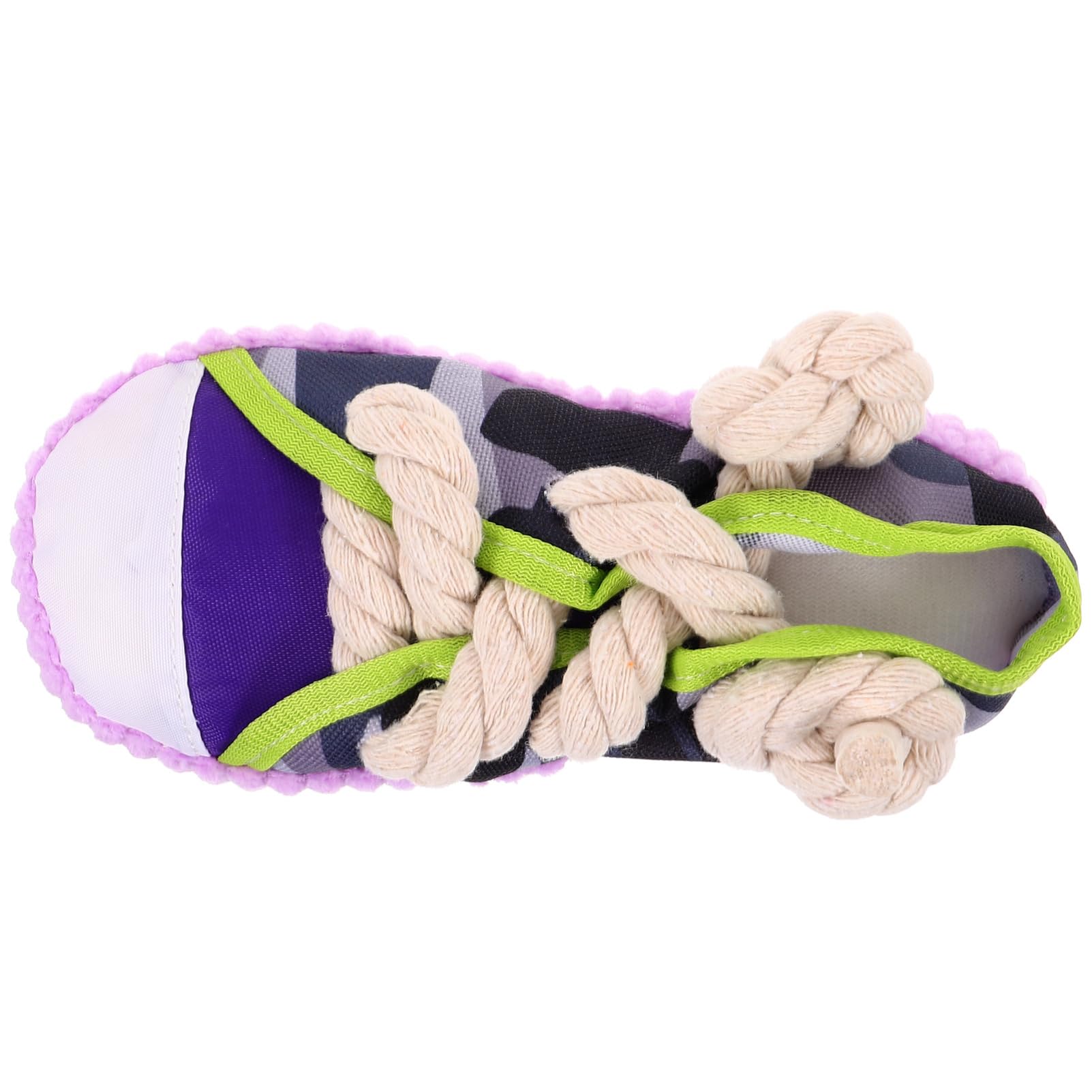 CLISPEED Jouet Couineur Chaussure pour Chien en Corde de Coton Interactif et Facile à Nettoyer, Jouet de Dentition pour Chiots et Chiens de Taille Moyenne