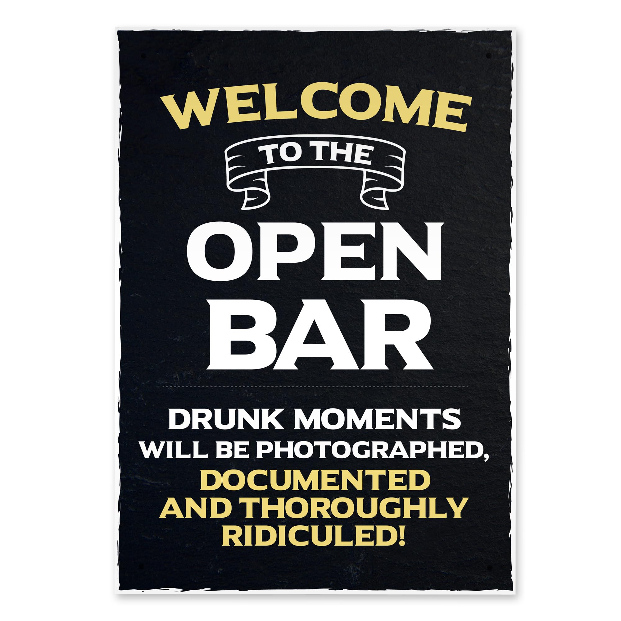 Red Ocean Welcome To The Open Bar Sign Hanging Wall Art Man Cave Pub Bar Sign Alcohol Beer Gift For Men Women Funny Bar Signs And Plaques