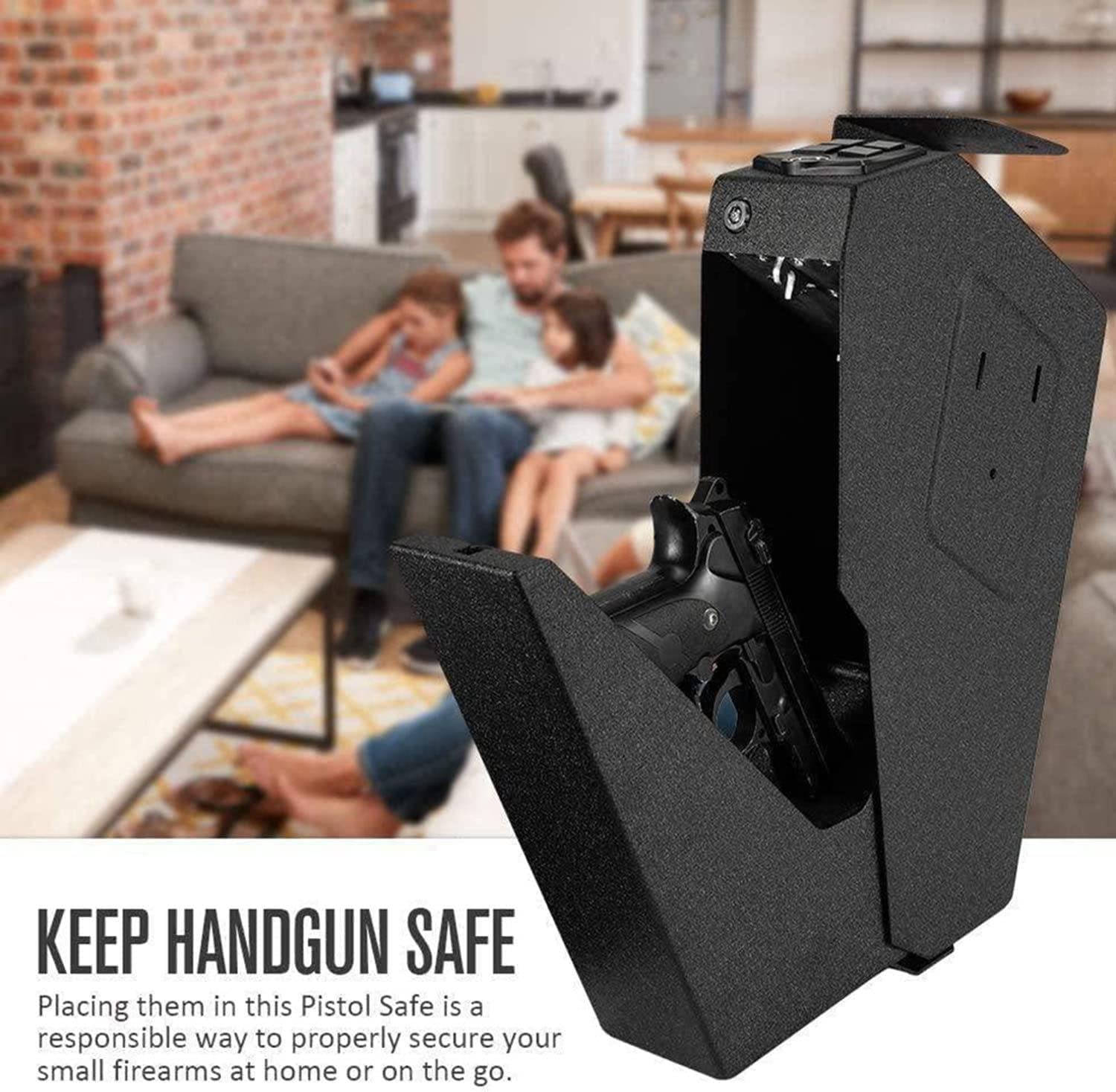 Caja Fuerte para Armas de Seguridad Acero, para Pistola y Objetos de Valor