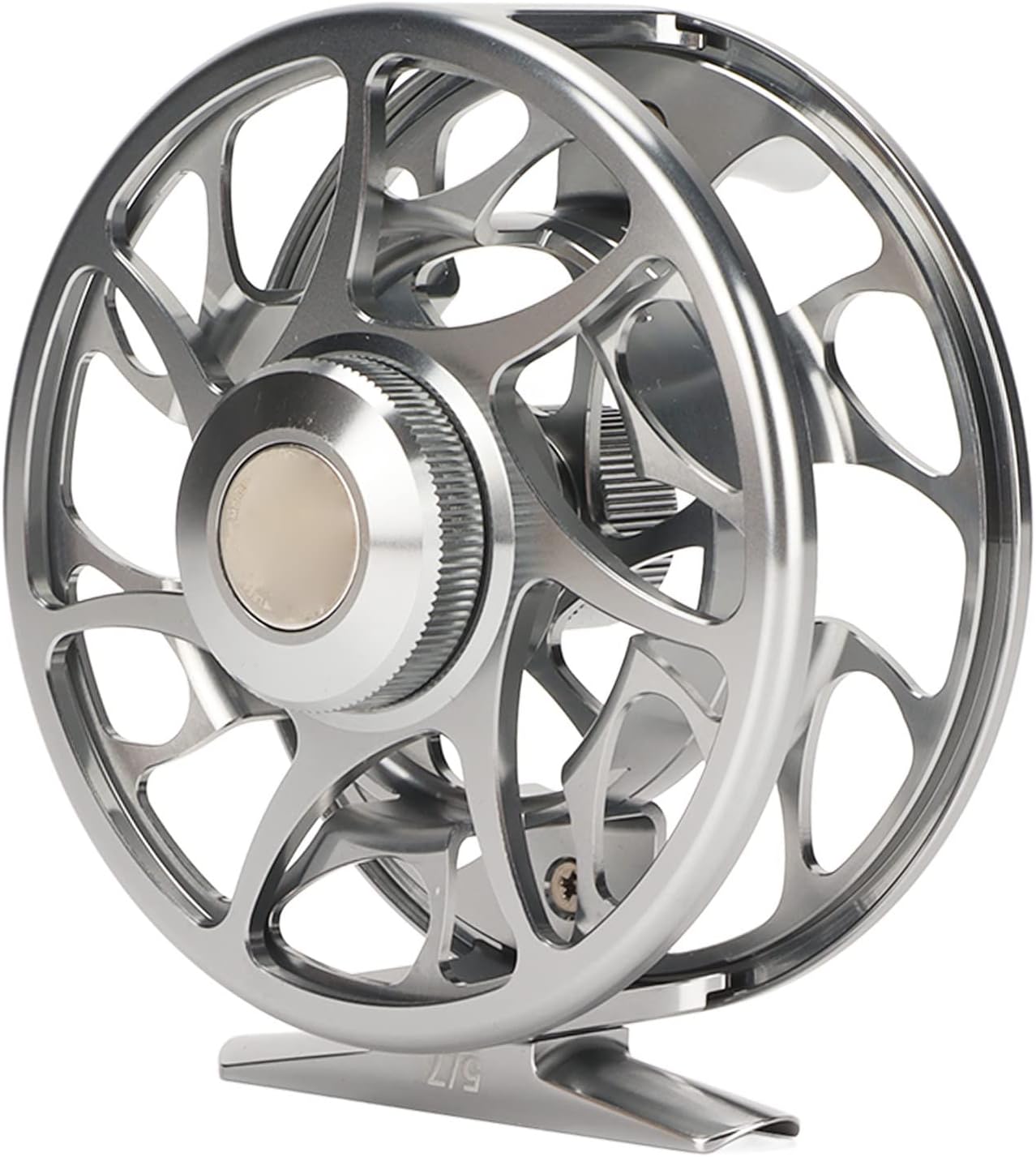 Fly Fishing Reel Aluminum Alloy CNC Machined Fly Fishing Reel 1:1 Speed Ratio for Freshwater Saltwater, Prevesselok1q42x9ge