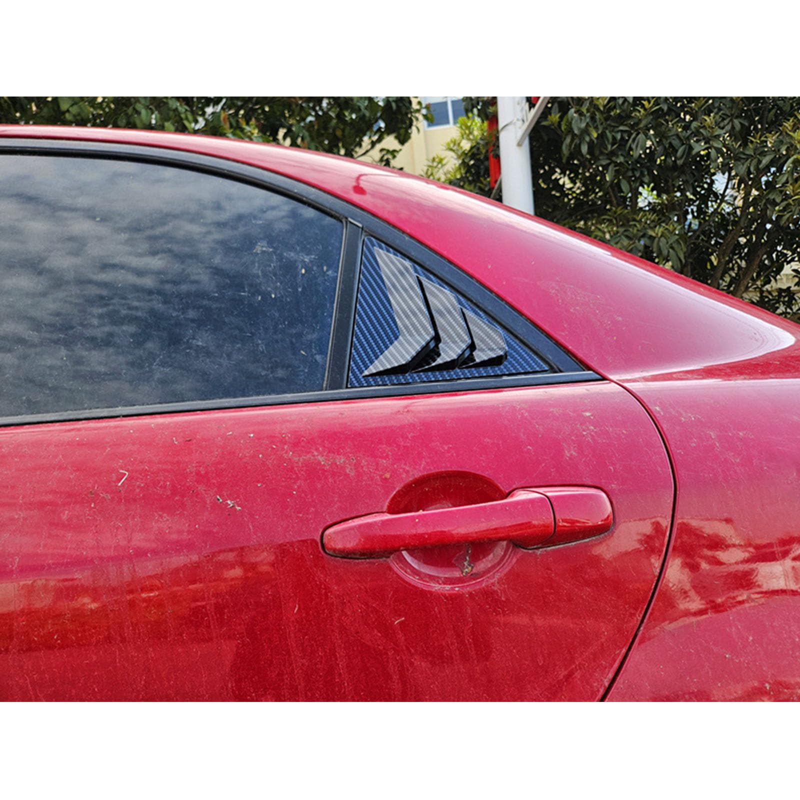 2 szt. do Mazda 6 2003-2016, tylne okiennice samochodowe żaluzje boczne, osłony, wykończenia, akcesoria zewnętrzne ABS, B Carbon Fiber Look
