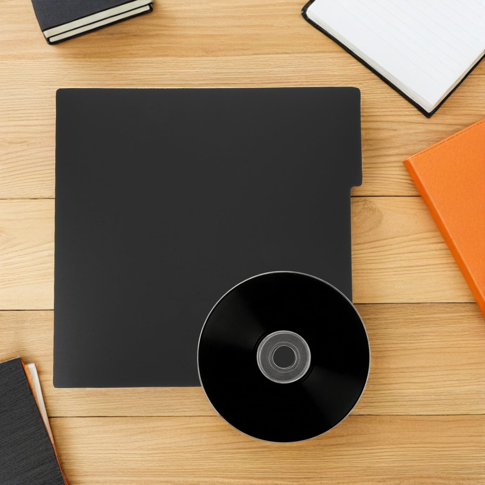 Separadores de Discos de Vinilo de Plástico Negro 0,75 Mm de Grosor, Tarjetas de Clasificación para Álbumes, Pack de 6 Unidades, Divisores Resistentes al Agua para
