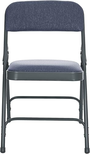 Miniatura 4 de OEF Furnishings Serie OEF2200 - Sillas plegables de doble bisagra acolchadas de tela de alta calidad para servicio pesado (paquete de 4, azul
