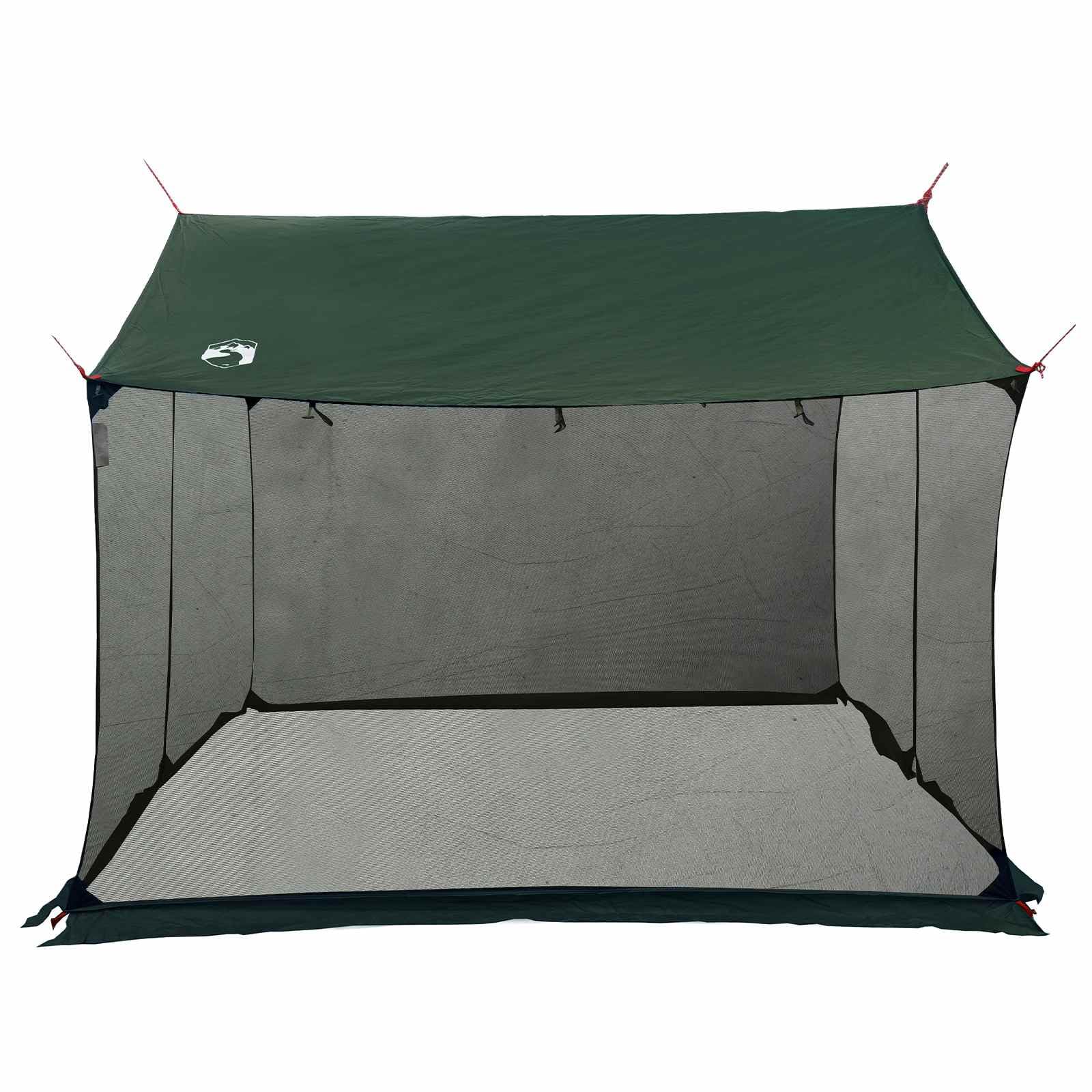 Tarp Camping mit Netzwänden, Armeegrün | Wasserfestes Dach, Tür mit Reißverschluss, höhenverstellbar, Seil und Heringe im Lieferumfang enthalten