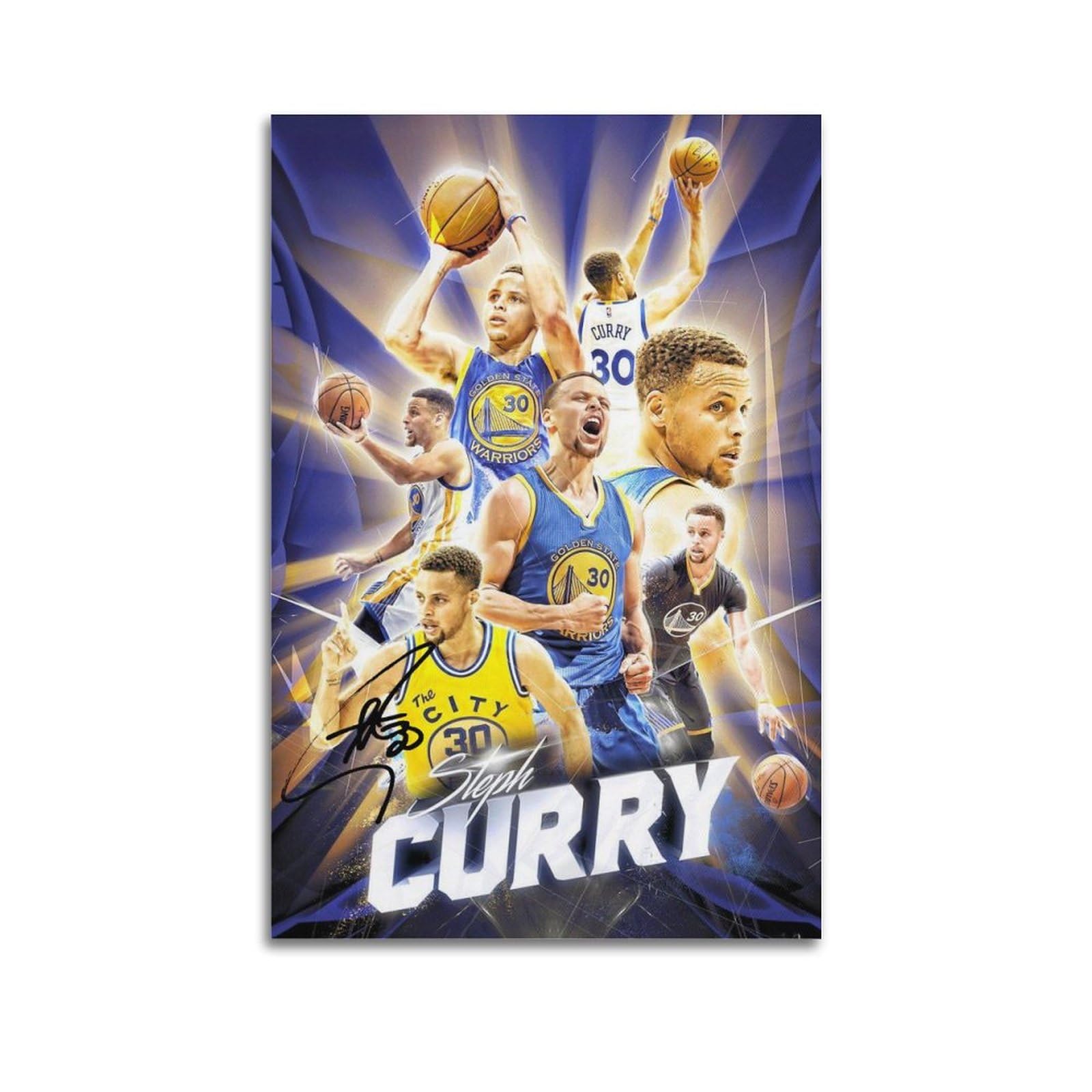 ESSAHI Stephen Curry Poster Basketball Poster Art Decor Painting Aesthetic Wall Art Canvas for Bedroom Decor 12x18inch(30x45cm) 1