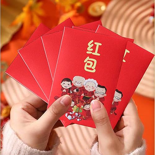 Miniatura 6 de 12 sobres rojos del año 2024 del dragón para paquete rojo de Año Nuevo chinoLai SeeLucky Hong Bao para festival de primavera, boda, cumpleaños de